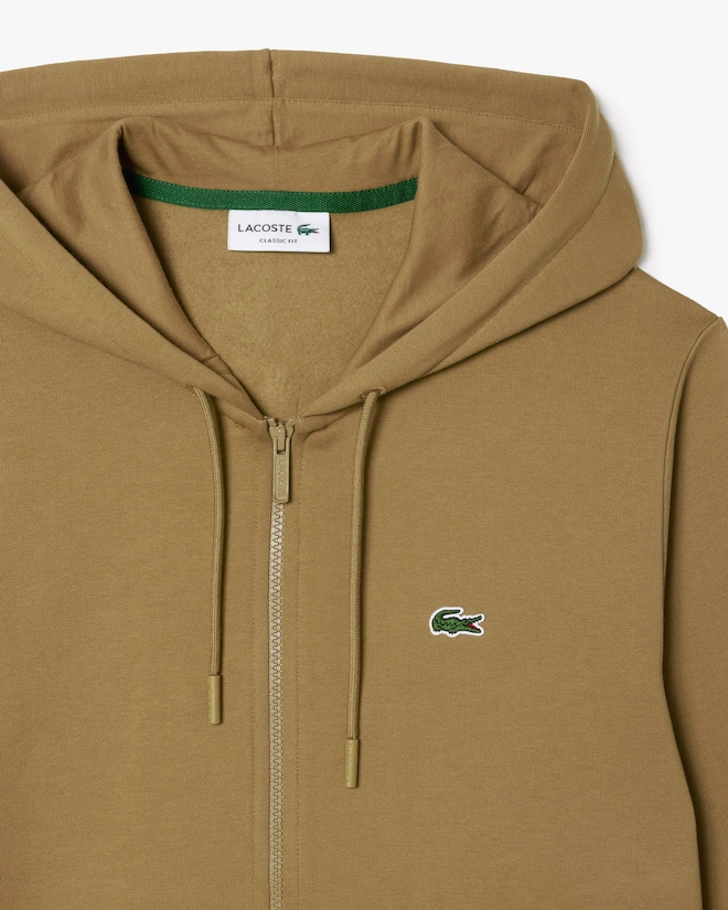 Lacoste heren hoodie sweatsvest, cookie lichtbruin