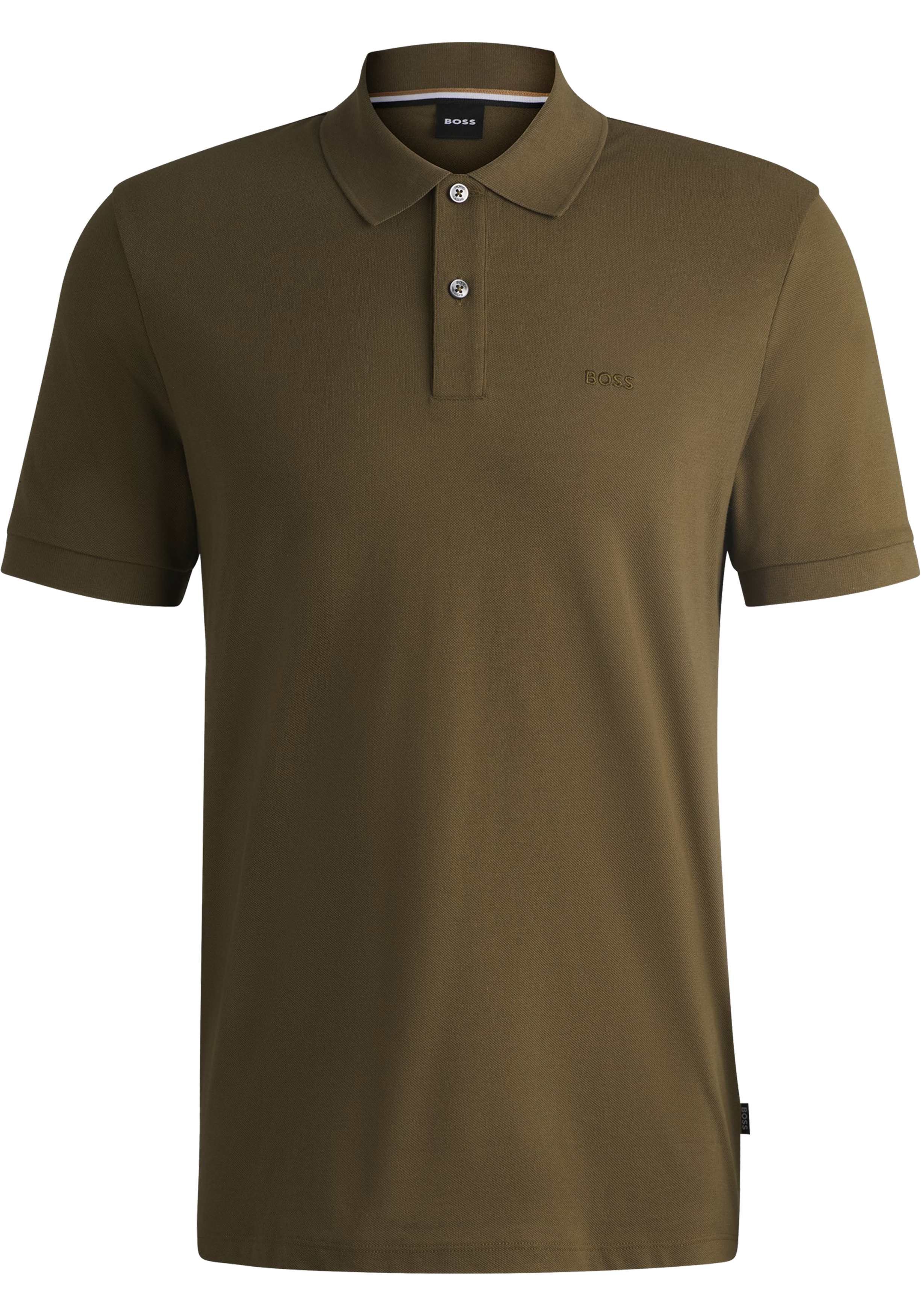 BOSS Pallas regular fit polo, pique, donkergroen