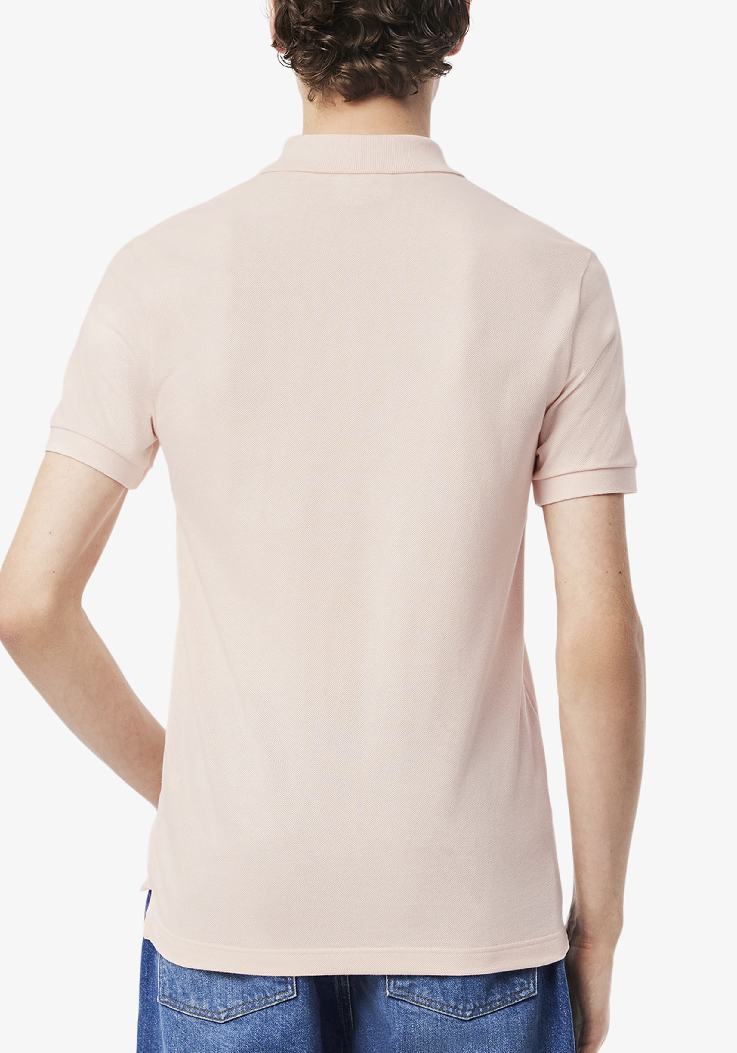 Lacoste Slim Fit polo, licht zalmroze