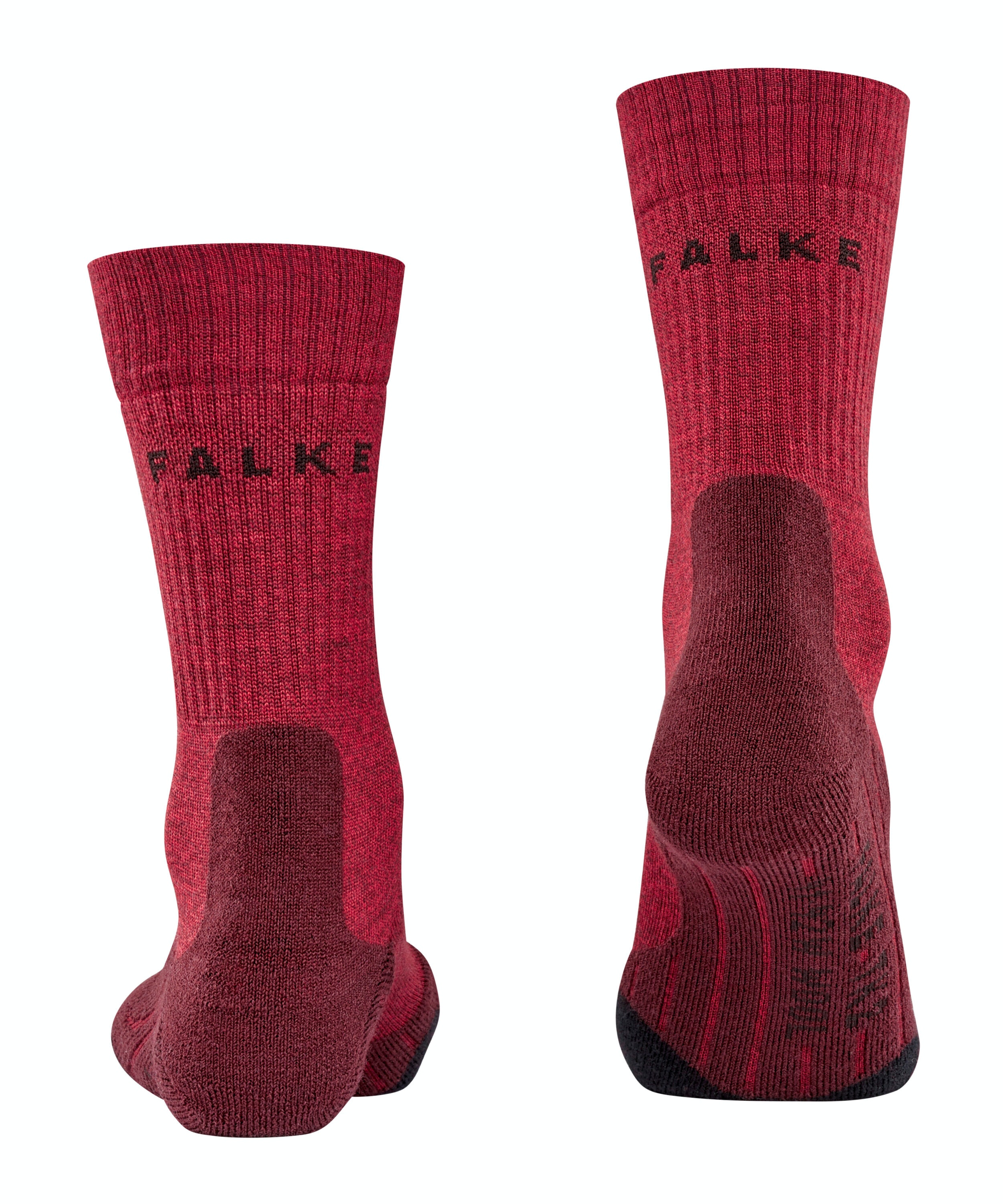 FALKE TK2 Explore Wool dames trekking sokken, rood (scarlet)