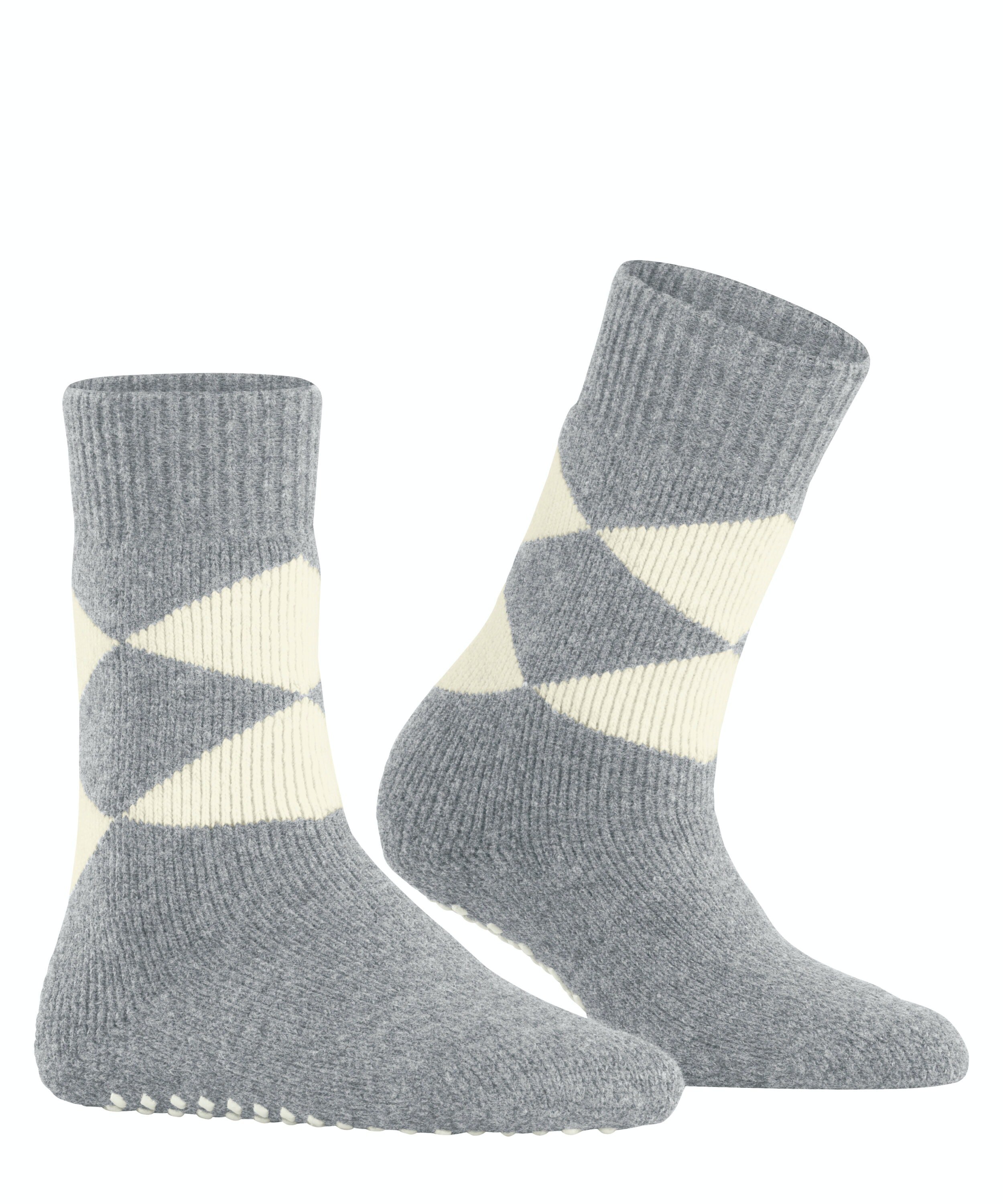 Burlington Cosy Argyle damessokken, grijs (grey mel.)