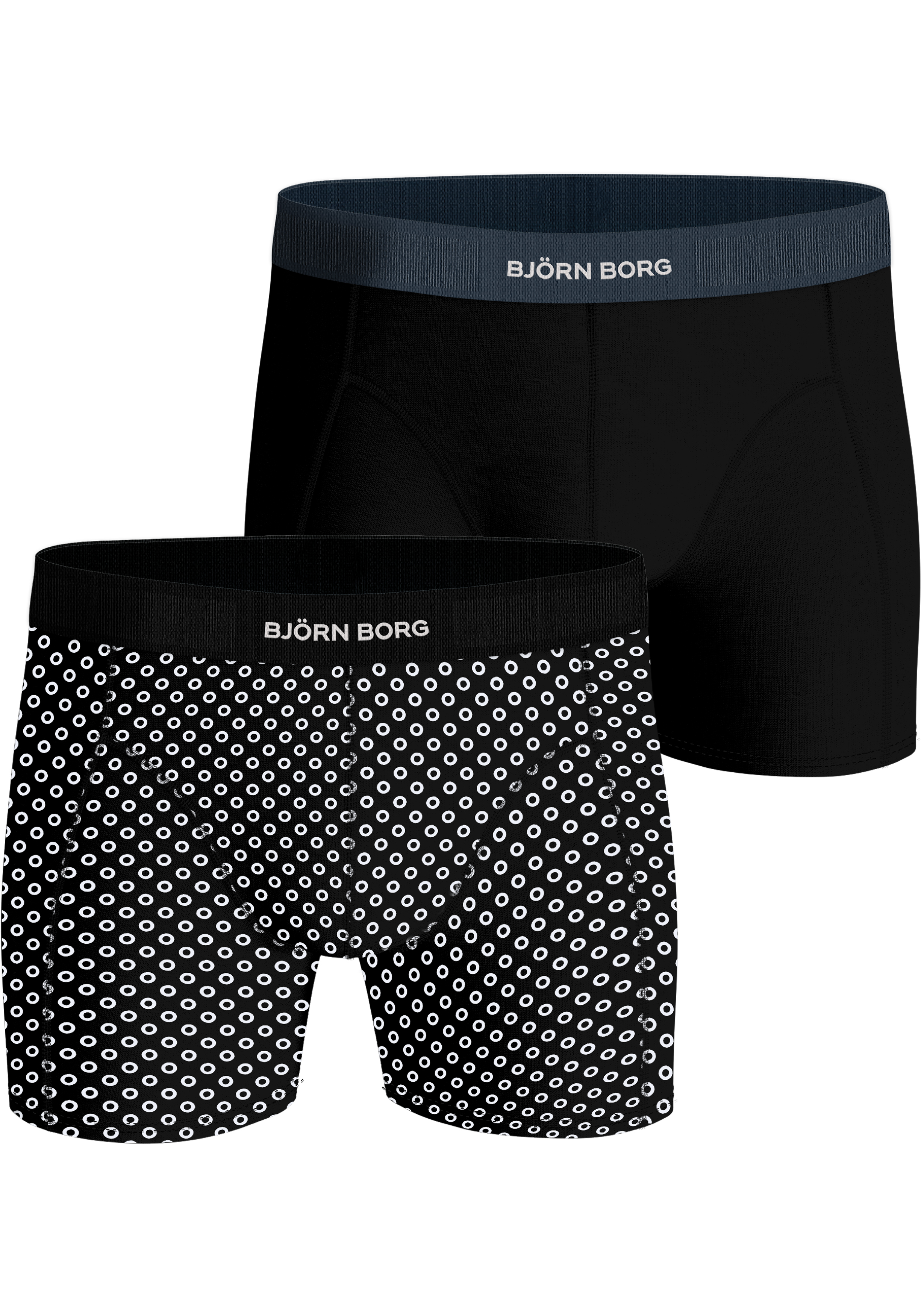 Bjorn Borg Cotton Stretch boxers, heren boxers normale lengte (2-pack), multicolor