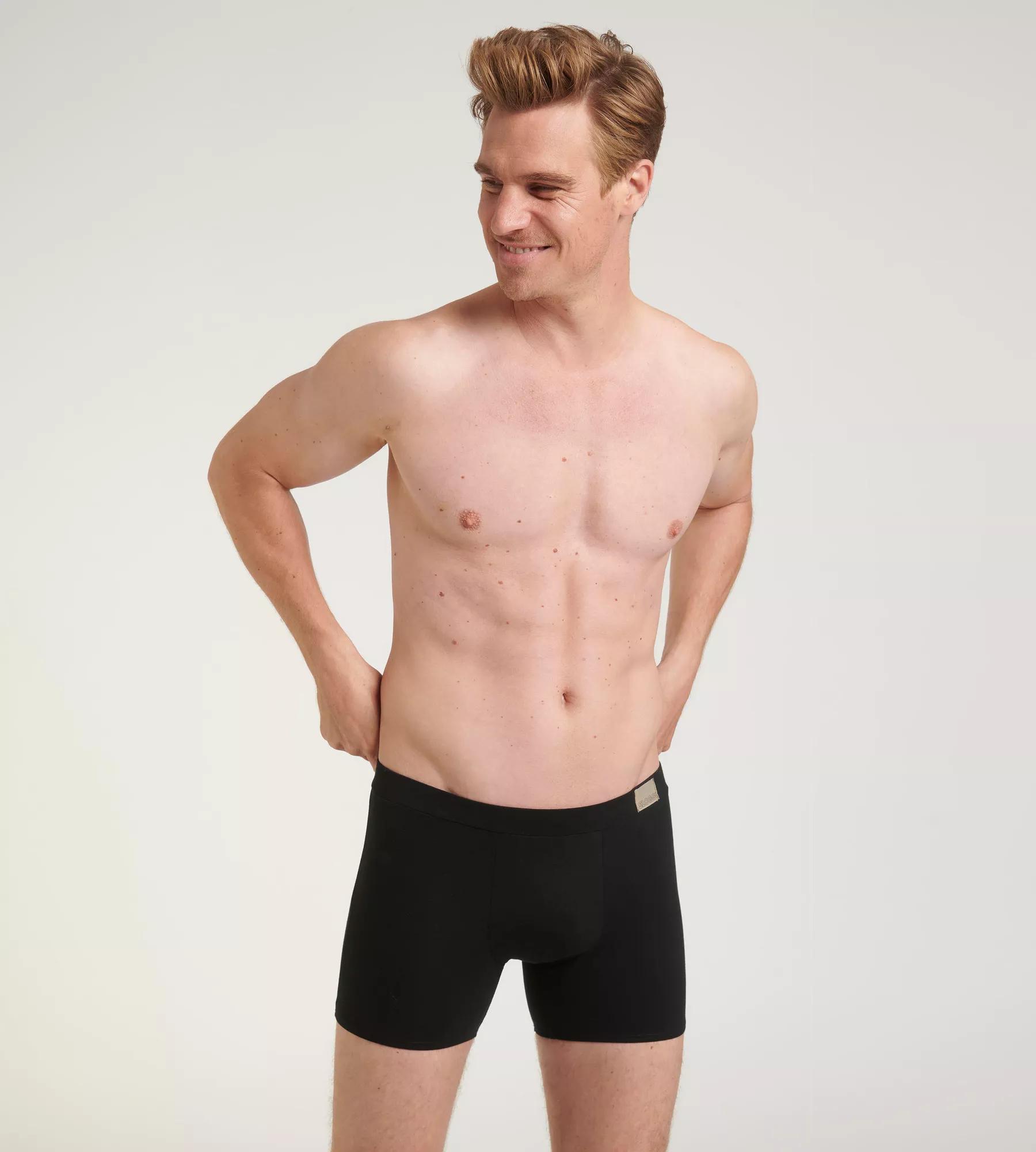 Sloggi Men GO Natural Short, heren boxershort korte pijp (2-pack), zwart