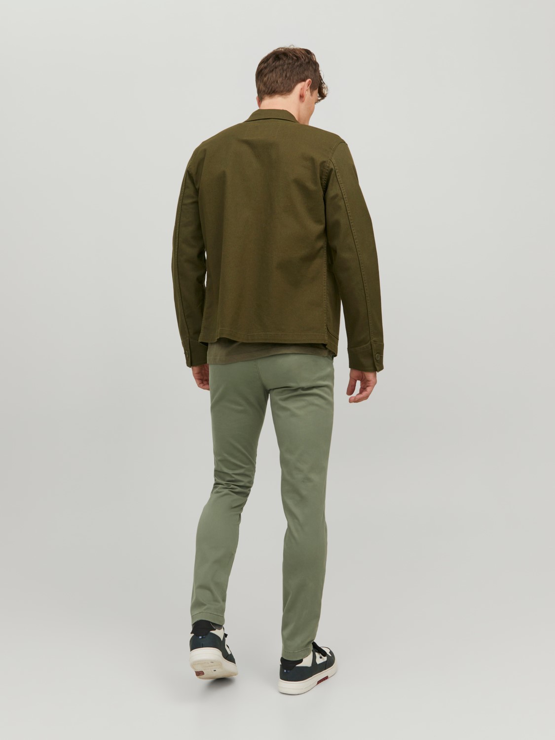 JACK & JONES Marco Bowie slim fit, heren chino, olijfgroen