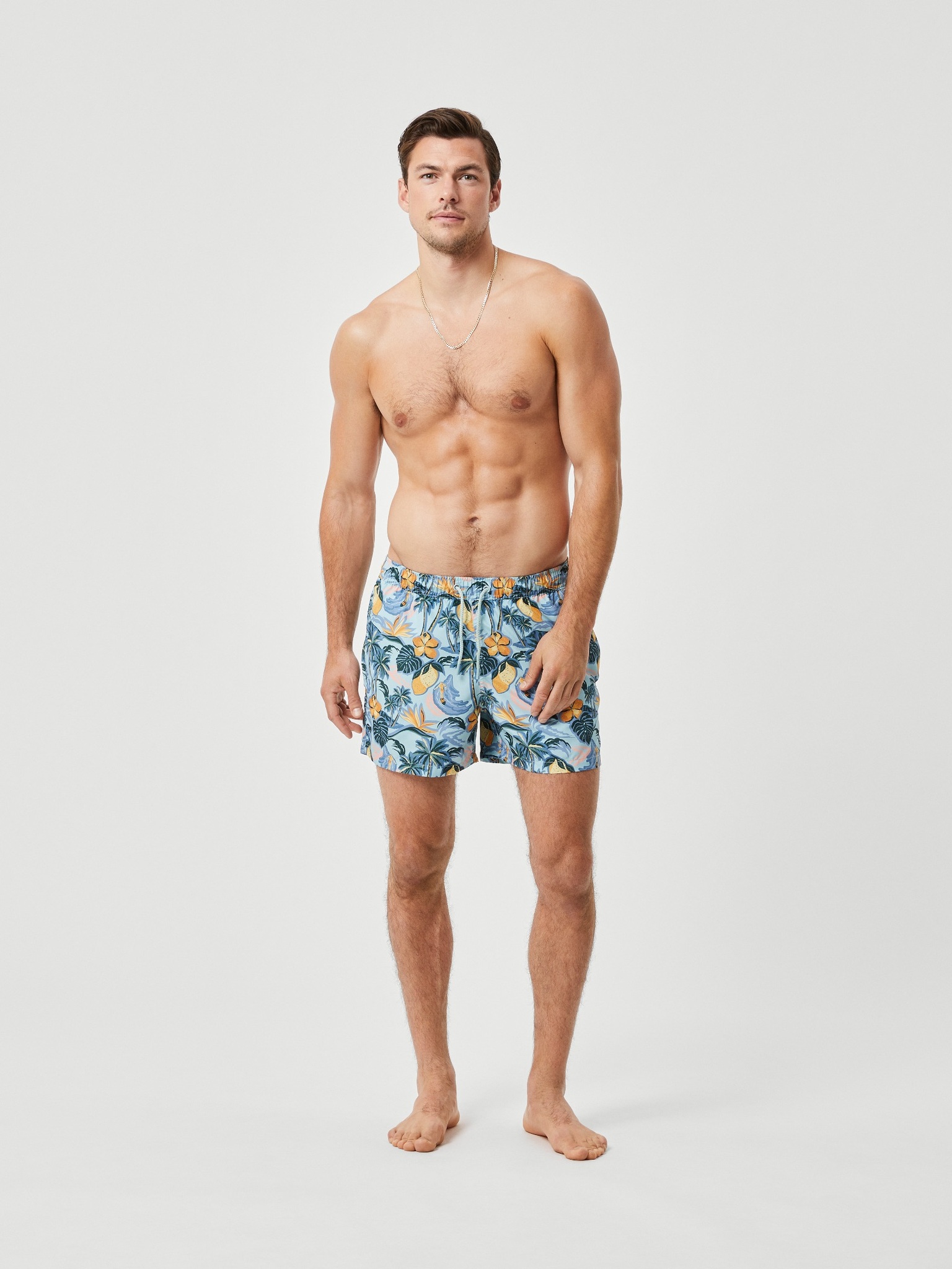 Bjorn Borg Print Swim Shorts, heren zwembroek, citroenen print