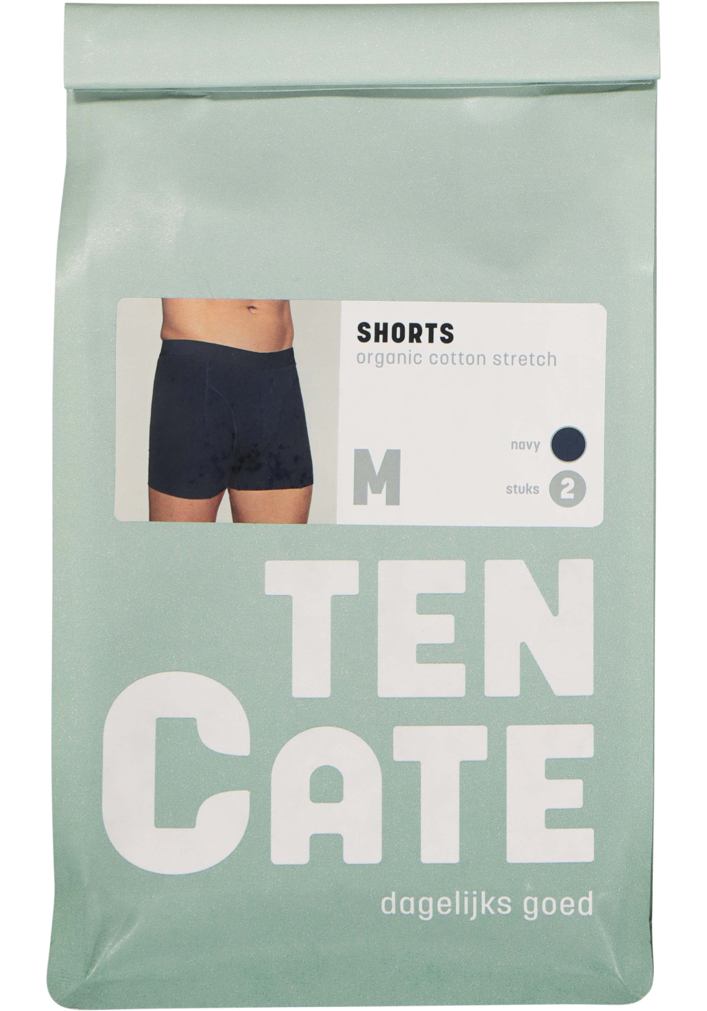 TEN CATE Basics men shorts (2-pack), heren boxers normale lengte, blauw