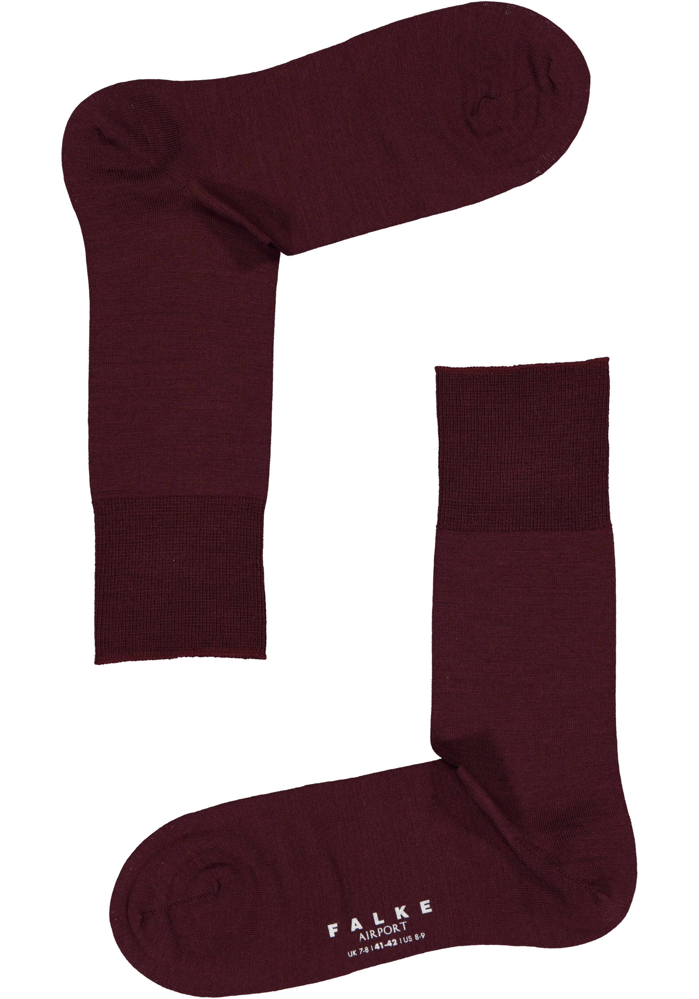 FALKE Airport herensokken, bordeaux rood (barolo)