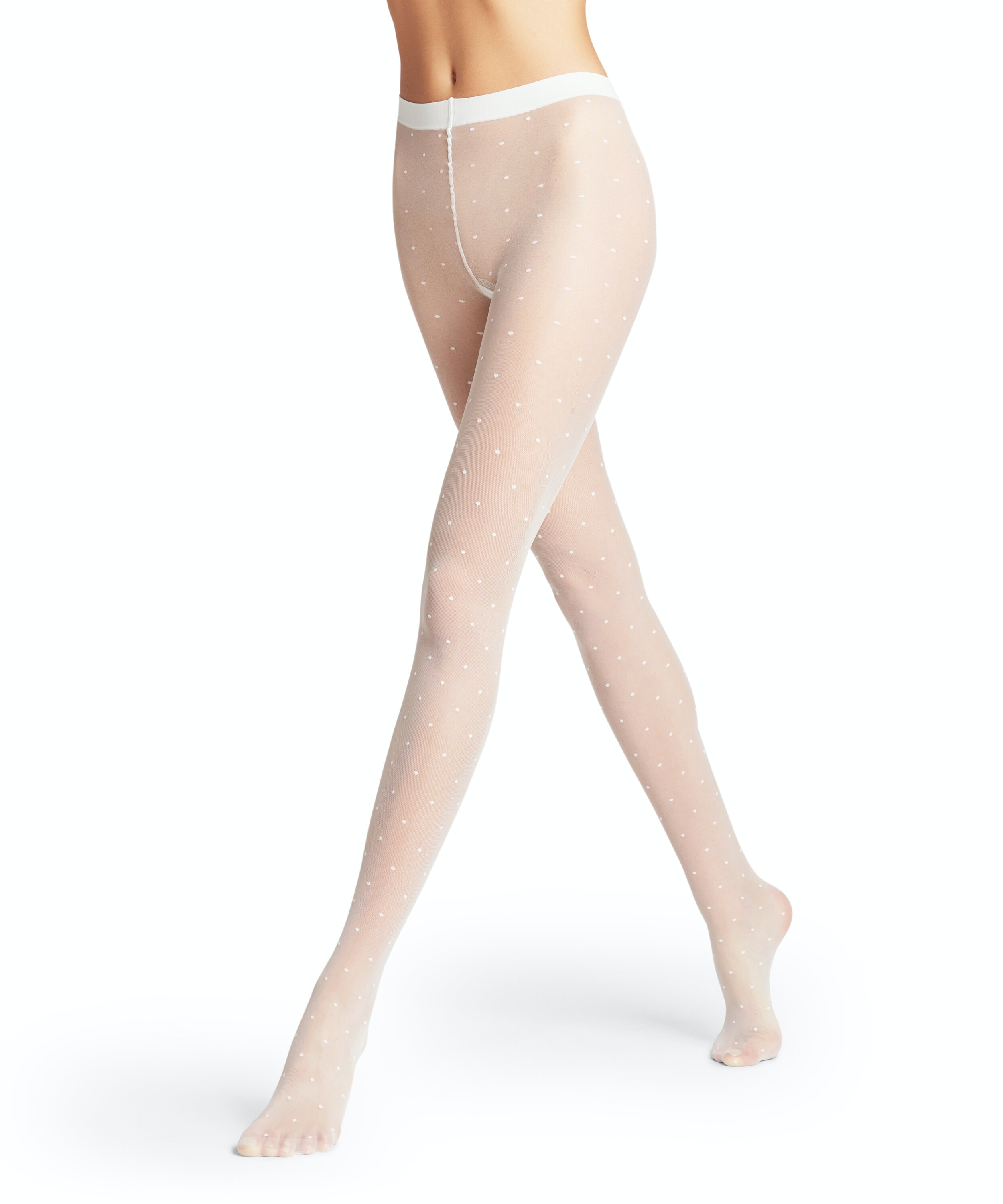 FALKE Dot 15 DEN dames panty, white