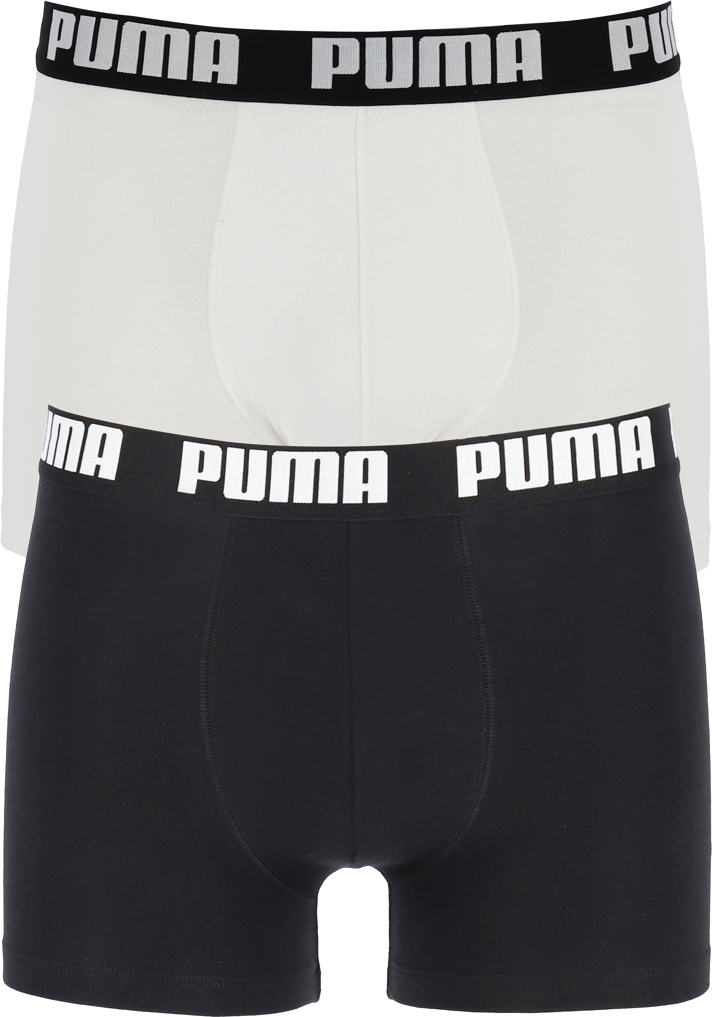Puma Basic Boxer heren (2-pack), zwart en wit