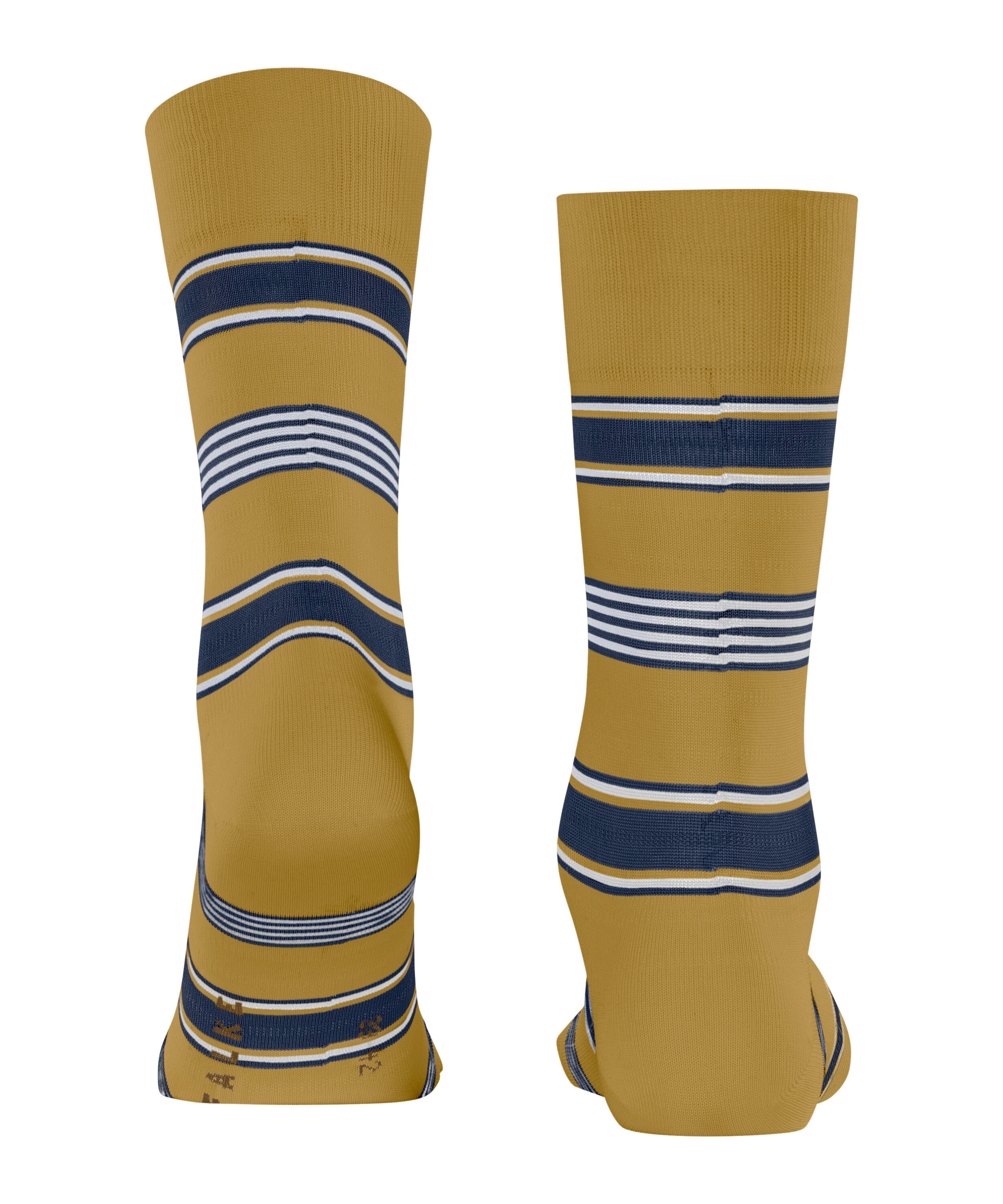 FALKE Marina Stripe herensokken, licht olijfgroen (brass)