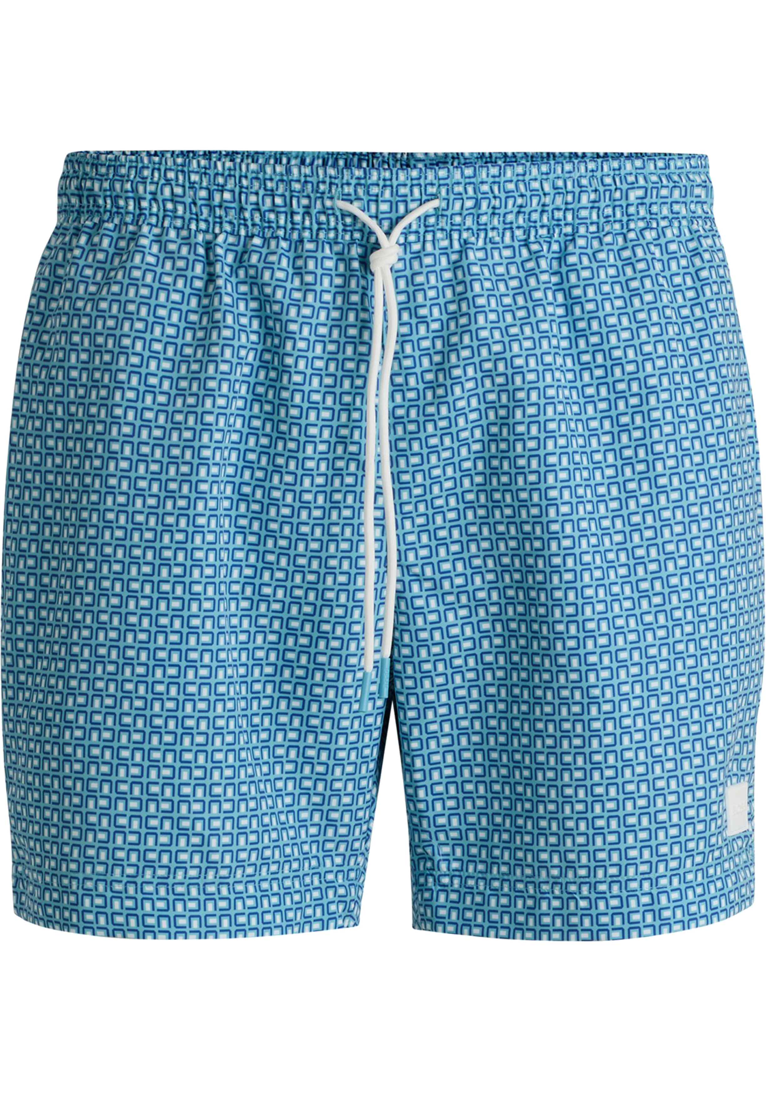 HUGO BOSS Vibe swim shorts, heren zwembroek, lichtblauw dessin