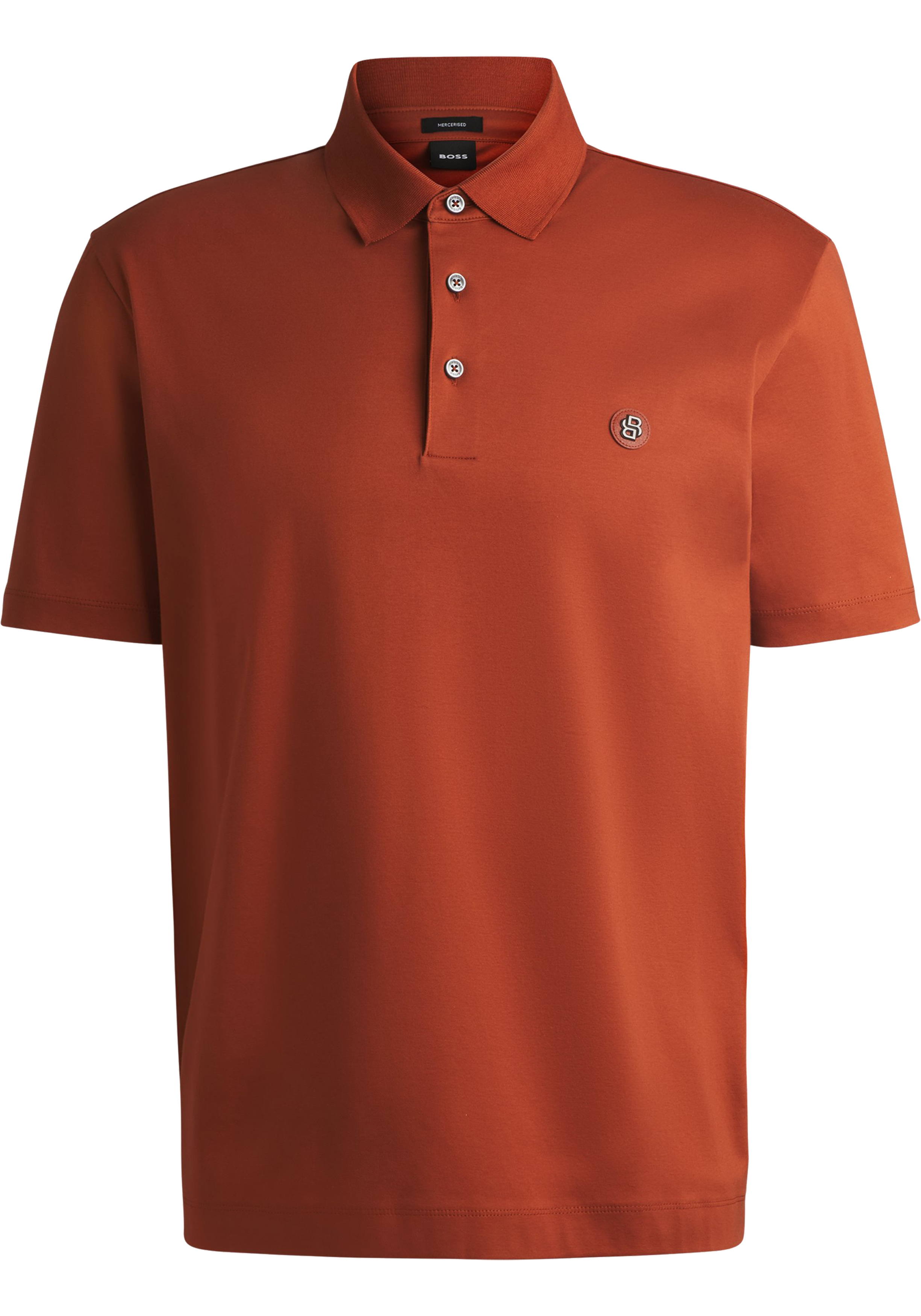 BOSS Parris regular fit heren polo, pique, donker oranje