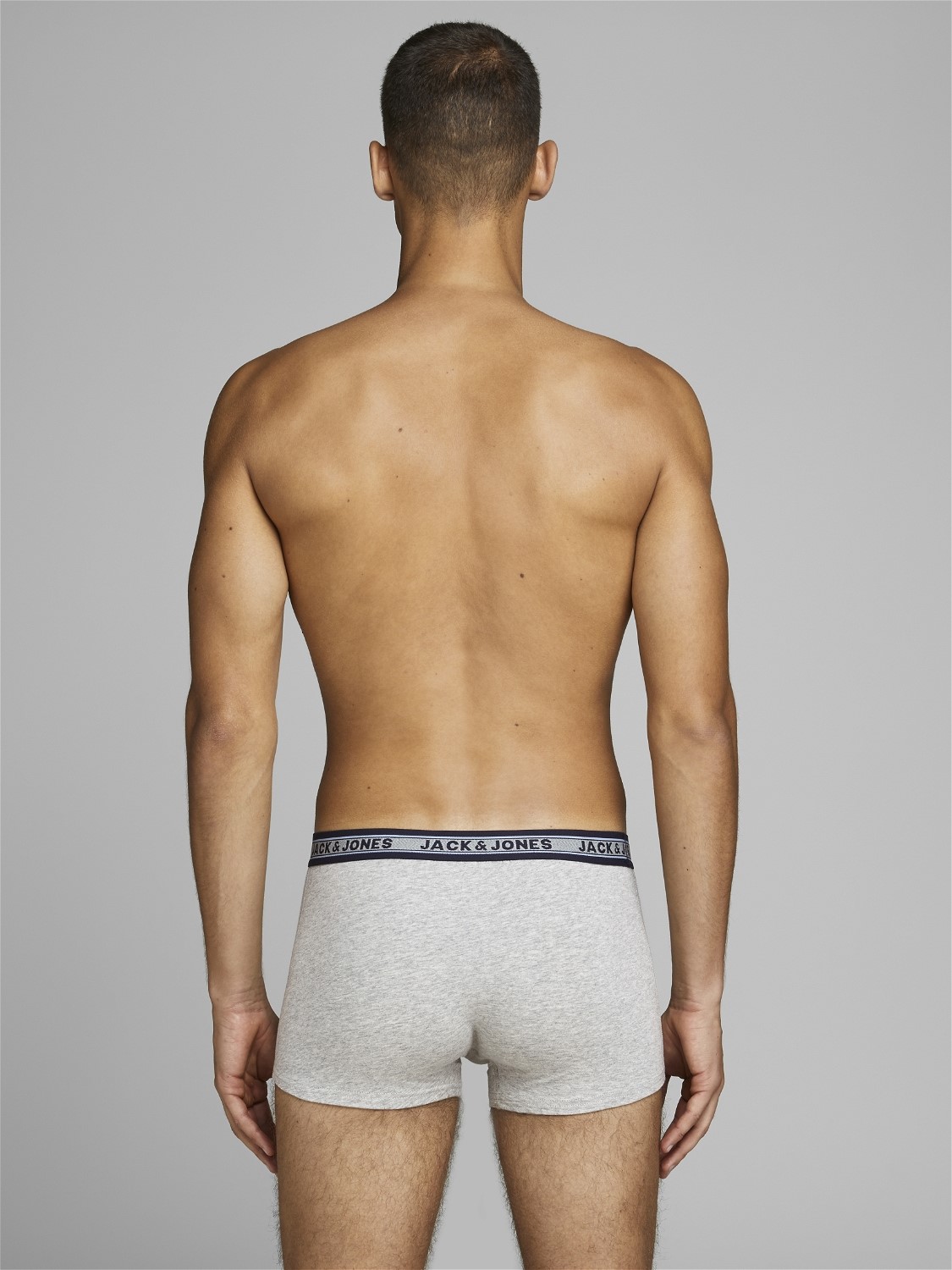 JACK & JONES Jacoliver trunks (5-pack), heren boxers normale lengte, zwart, groen, grijs, donkerrood en blauw