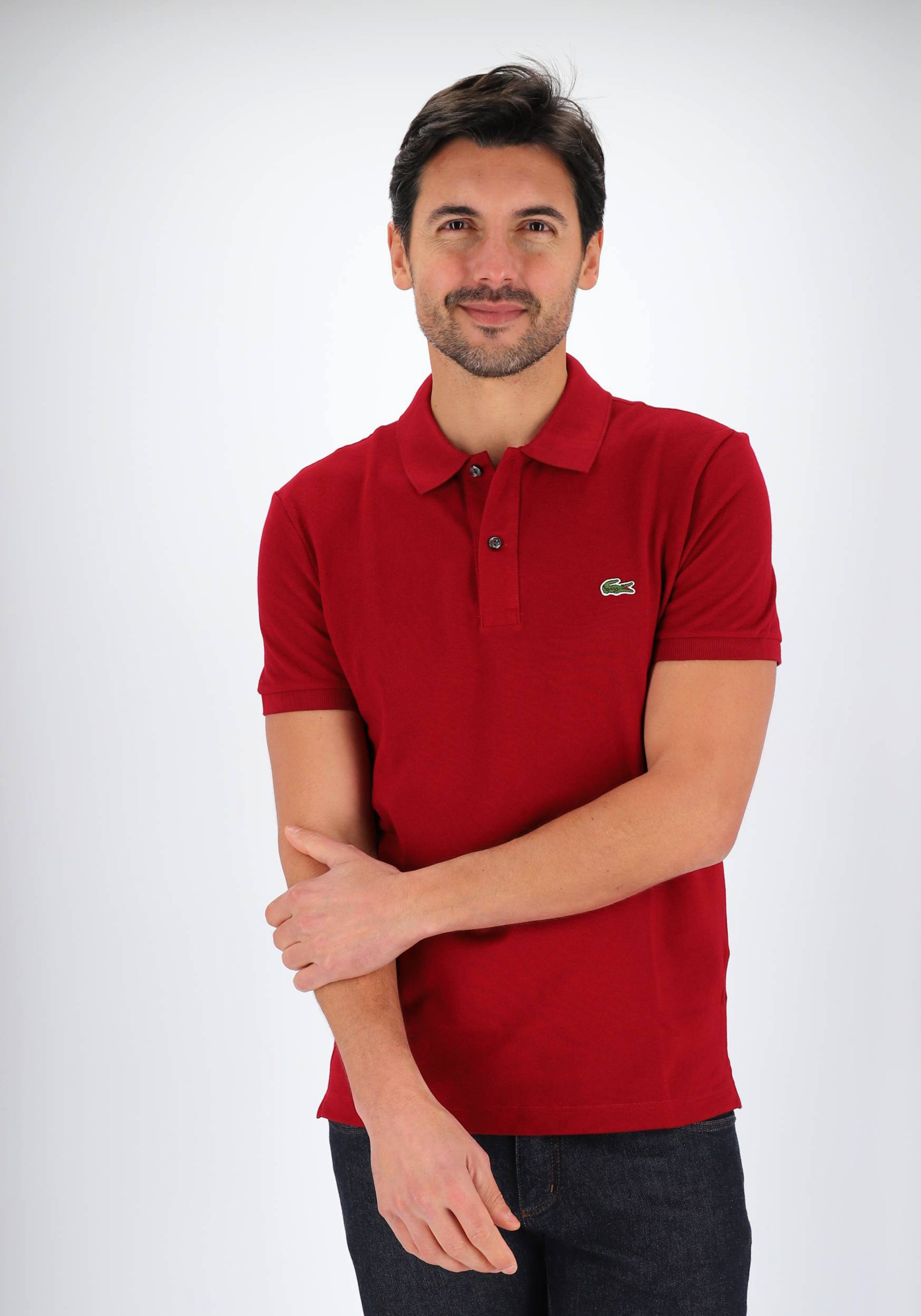 Lacoste Slim Fit polo, bordeaux rood