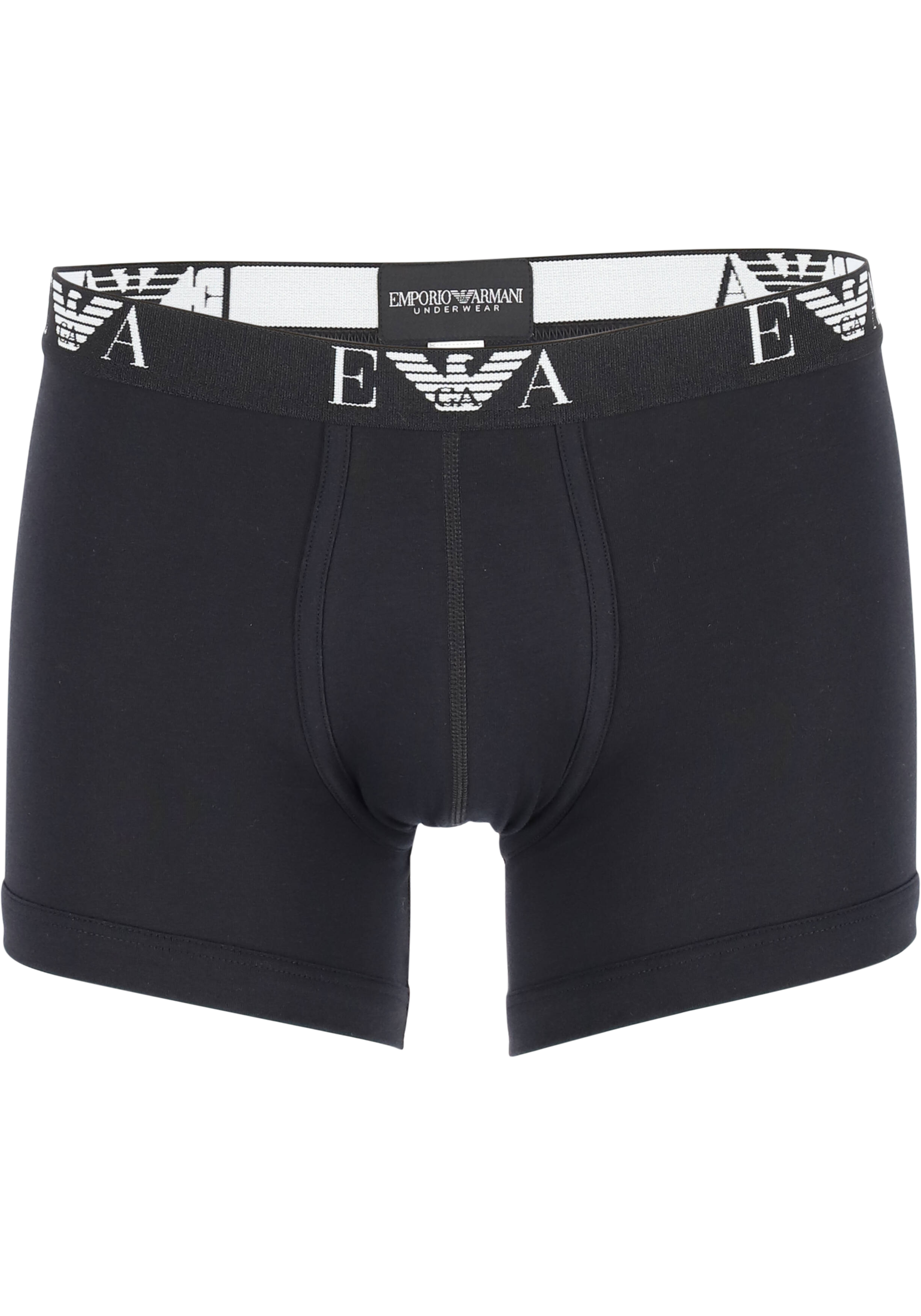 Emporio Armani Boxers Essential Monogram (2-pack), heren boxers normale lengte, zwart