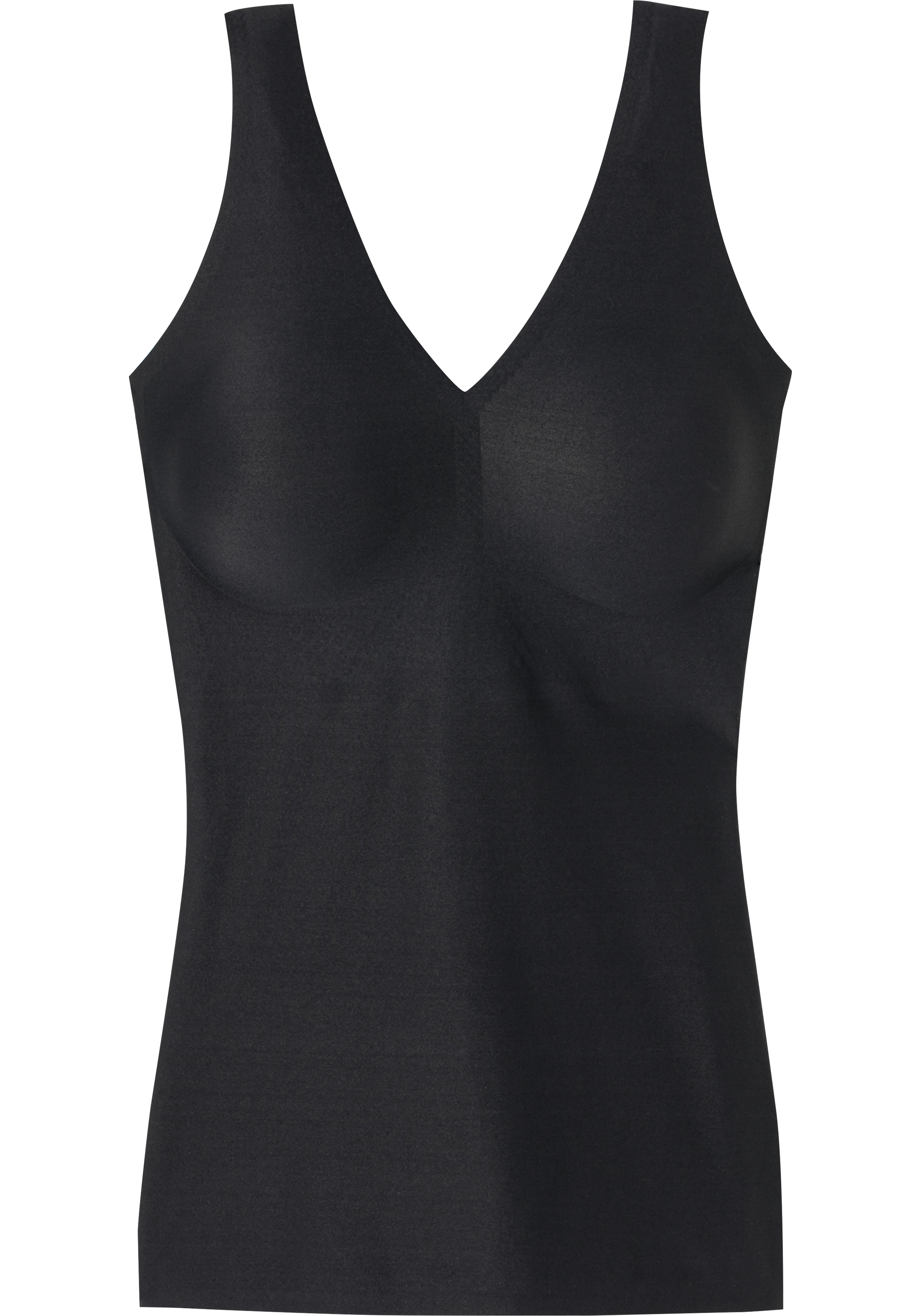 SCHIESSER Invisible Soft dames singlet, met uitneembare cups, zwart