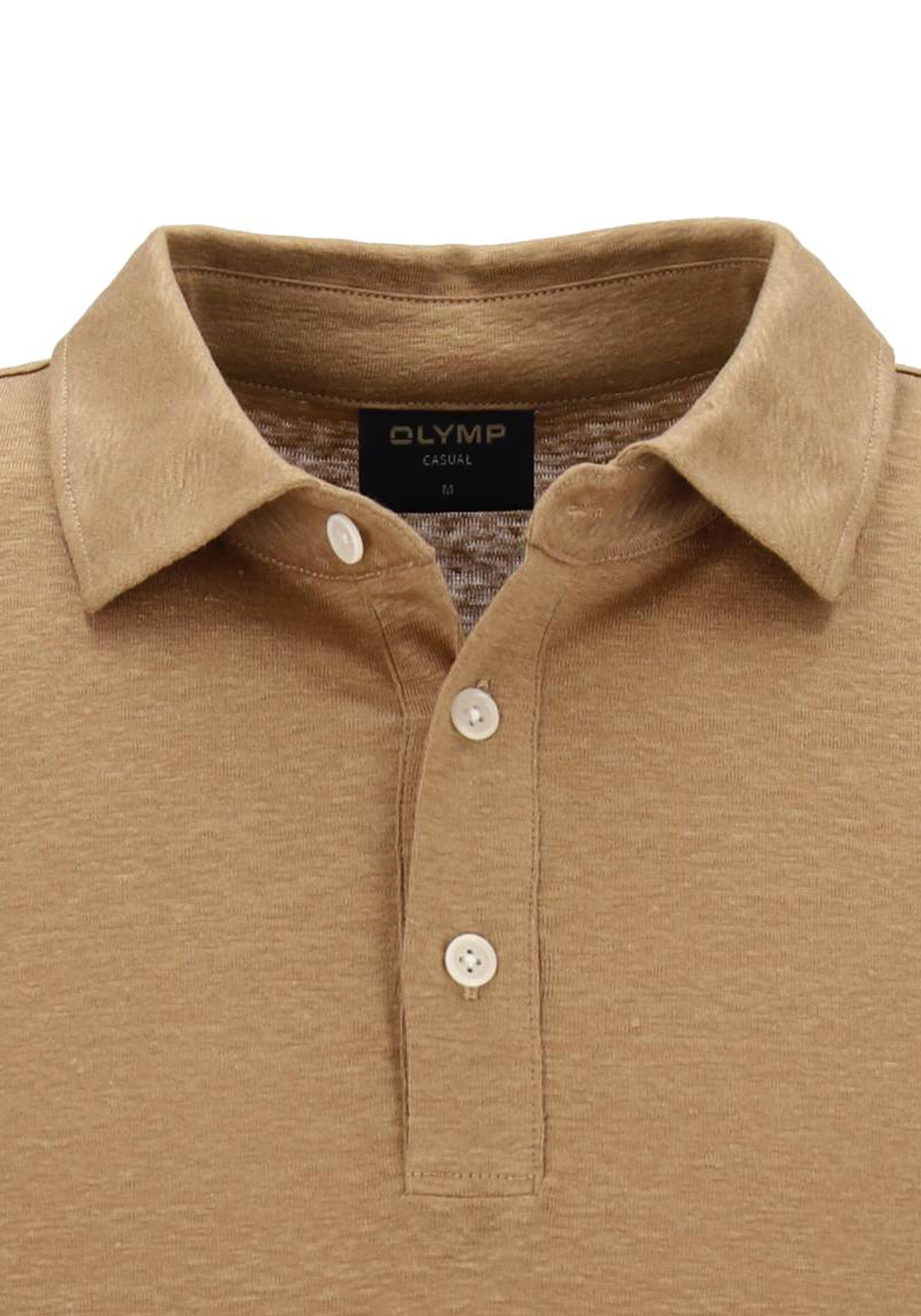 OLYMP Polo Casual, modern fit polo, caramel