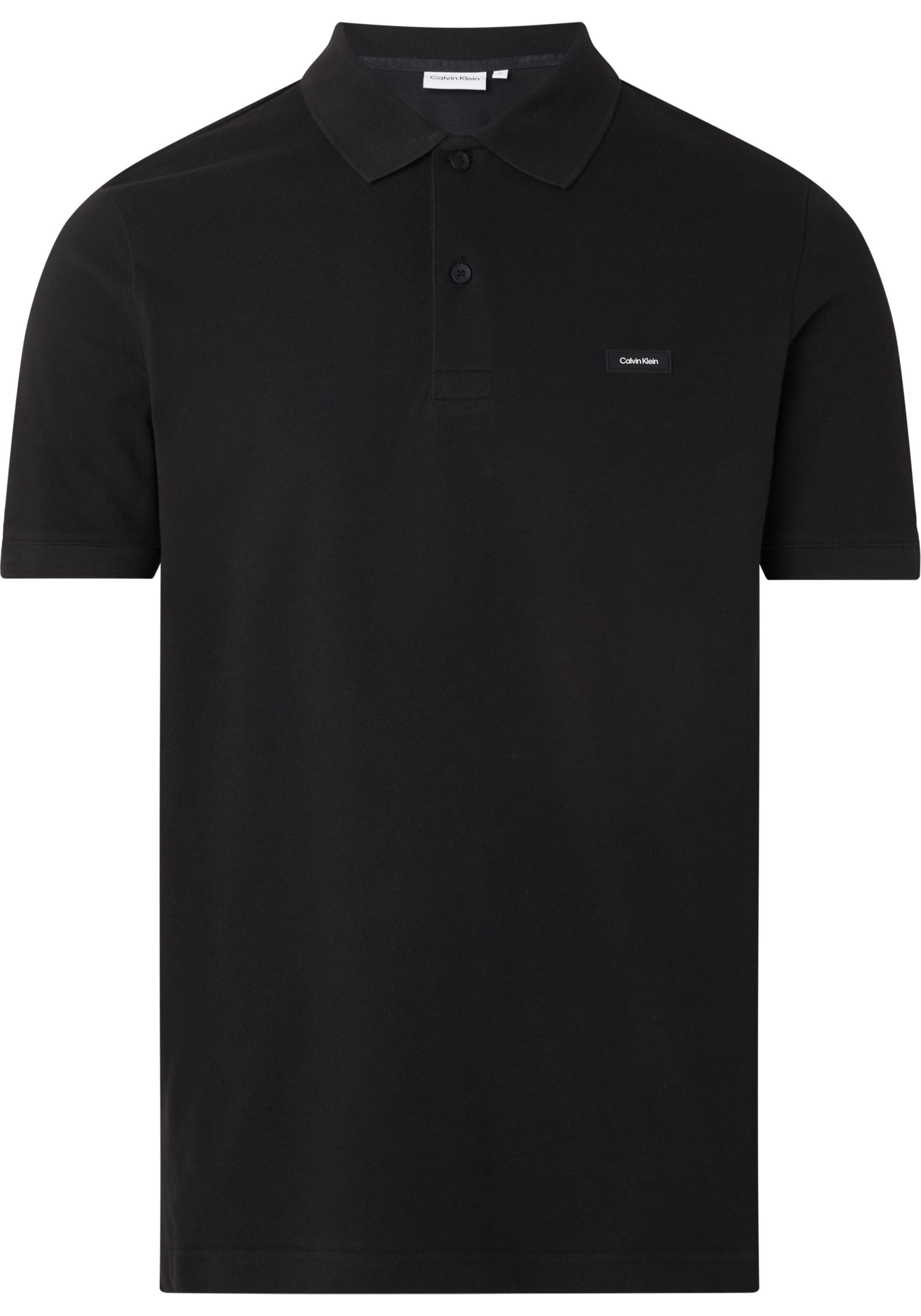 Calvin Klein Stretch Pique Slim Polo, zwart