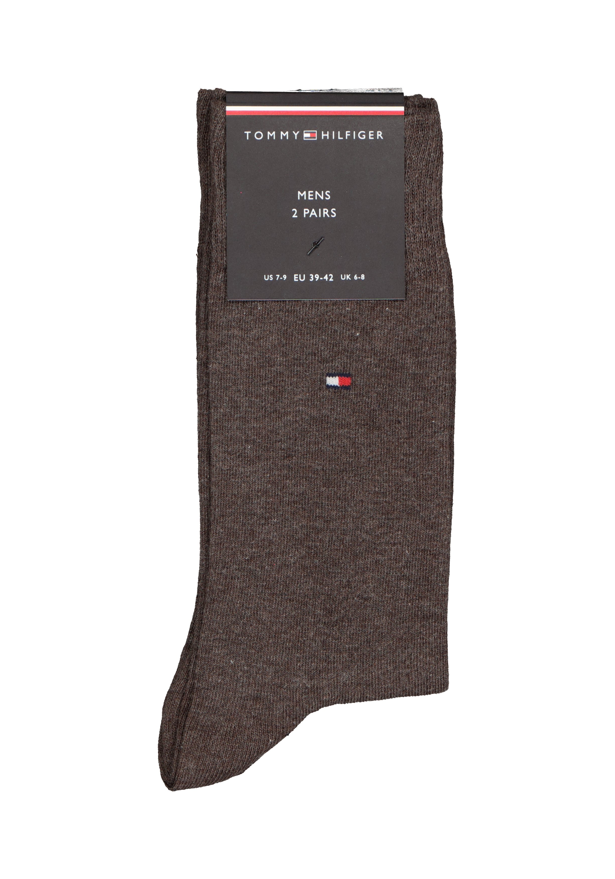 Tommy Hilfiger Classic Socks (2-pack), herensokken katoen, bruin