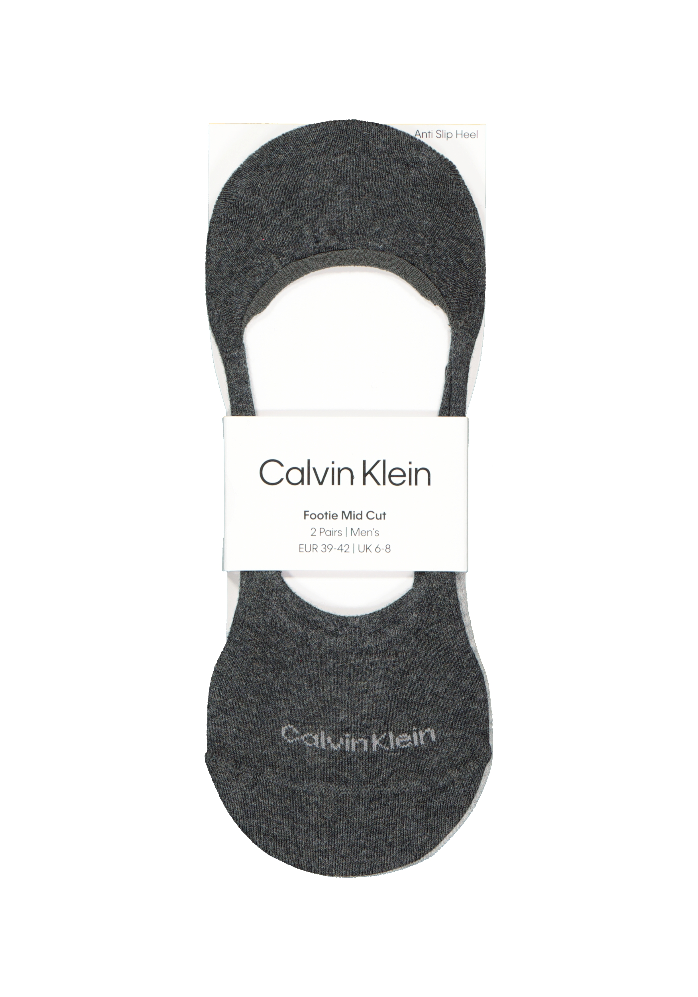 Calvin Klein Luca herensokken (2-pack), onzichtbare sneakersokken, antraciet en grijs