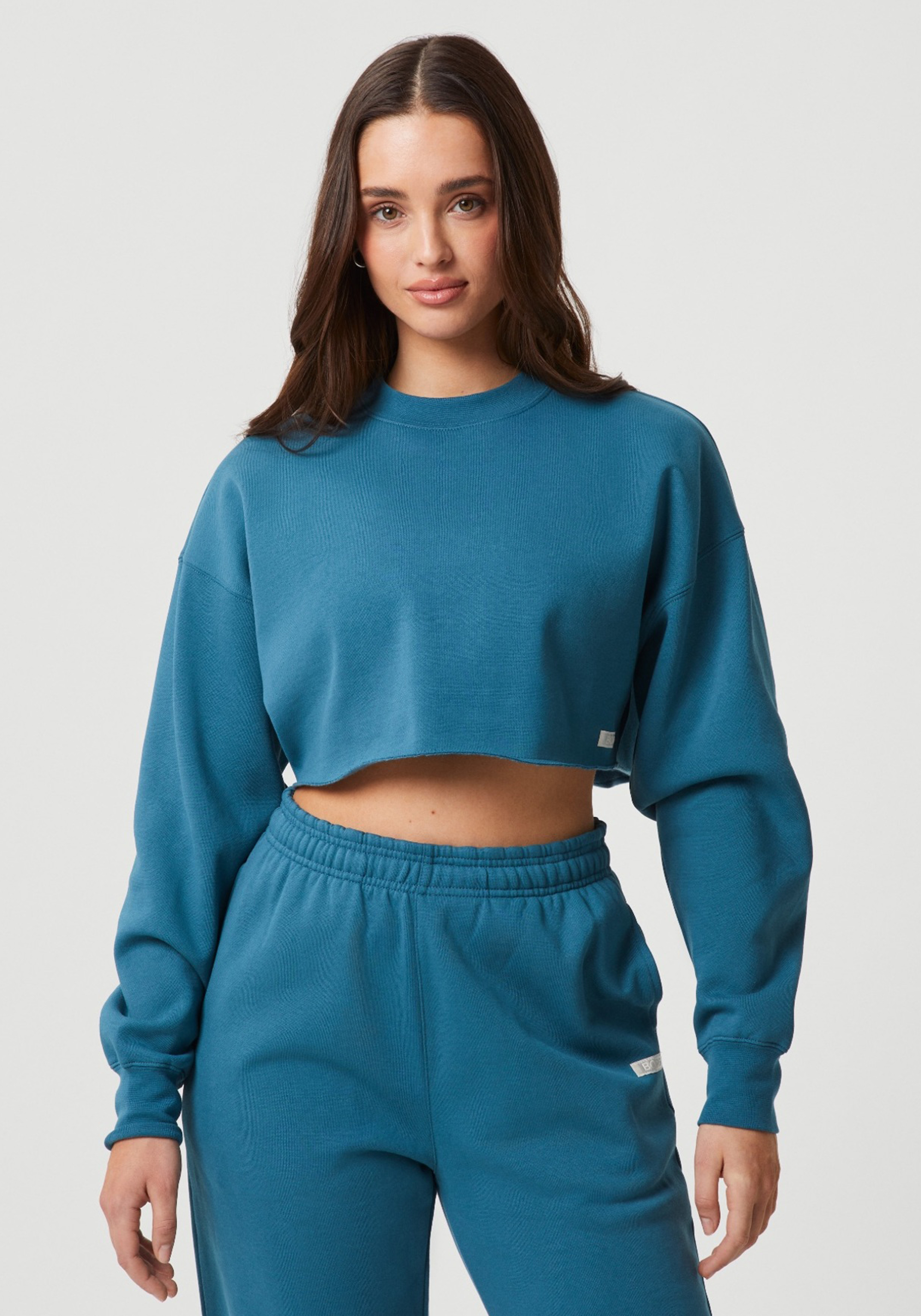 Bjorn Borg dames Studio oversized cropped crew, blauw