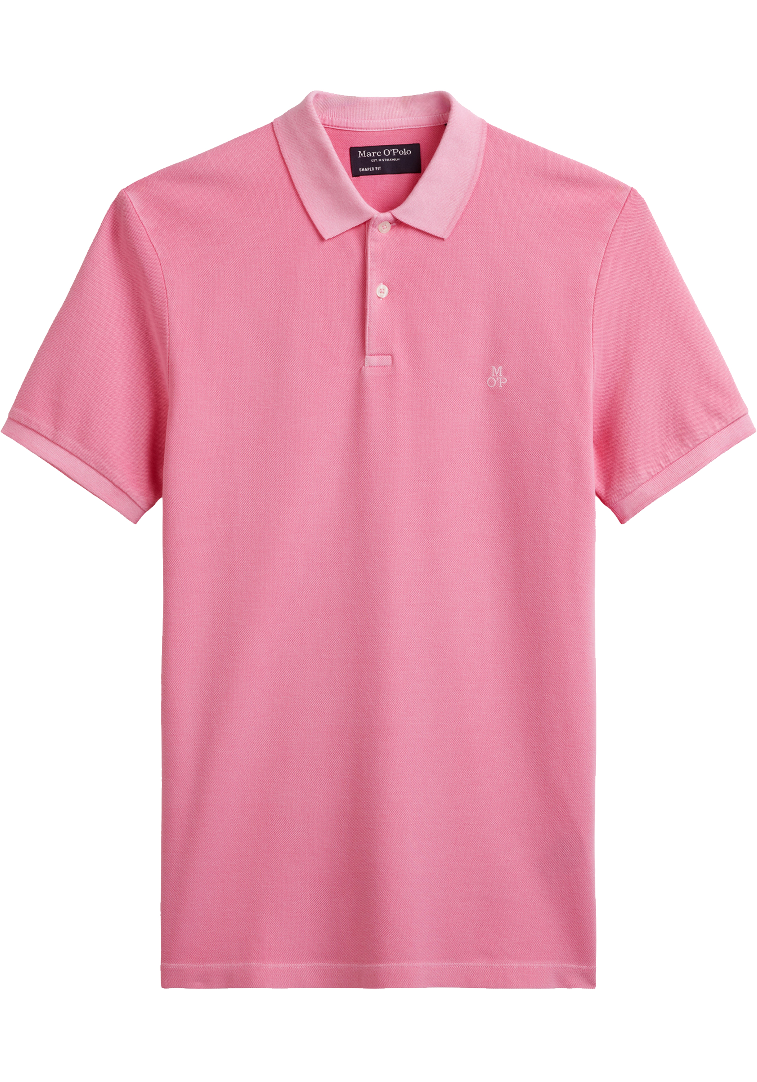 Marc O'Polo regular fit polo, heren poloshirt korte mouw, roze