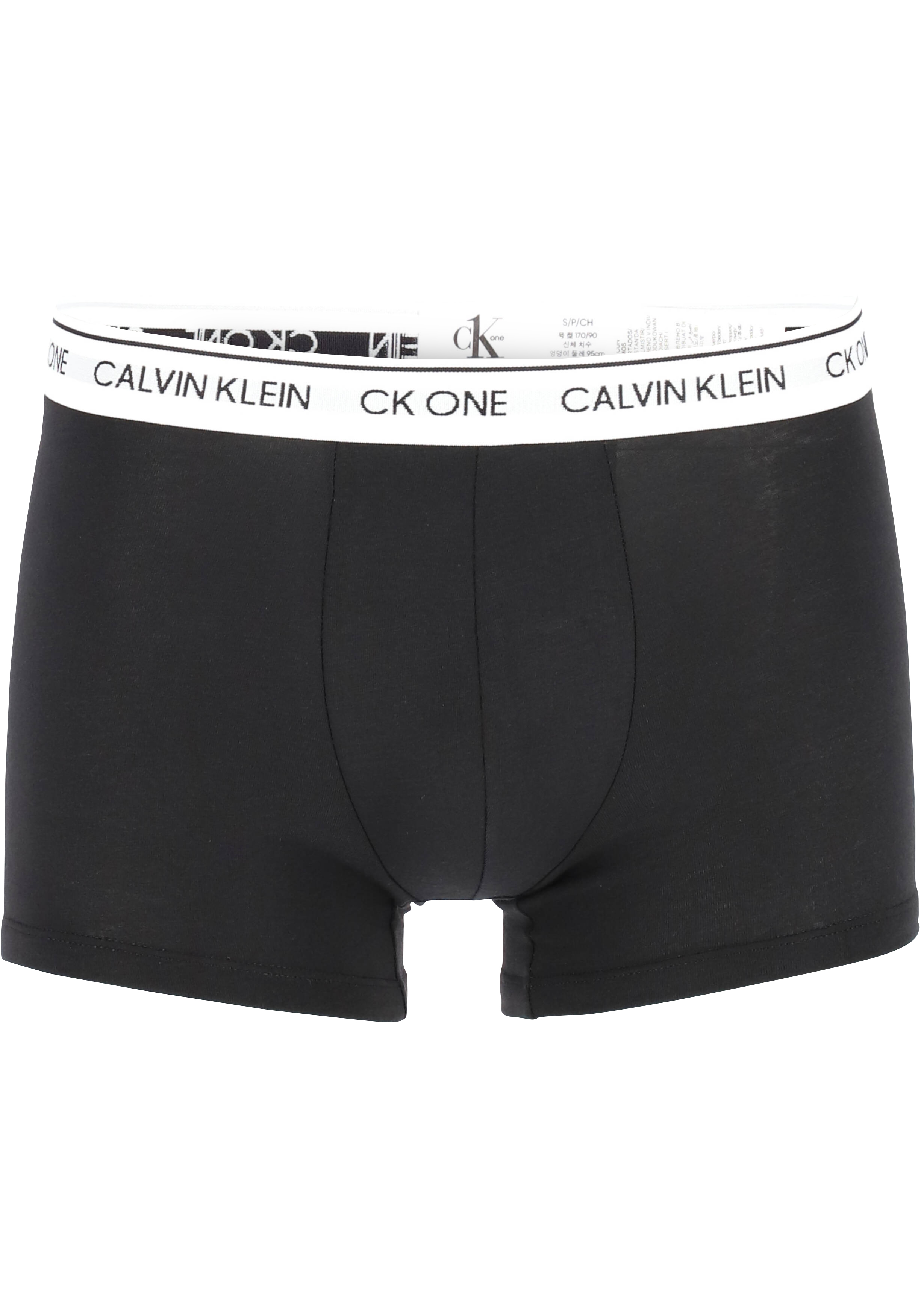 Calvin Klein CK ONE Cotton trunk (2-pack), heren boxer normale lengte, zwart