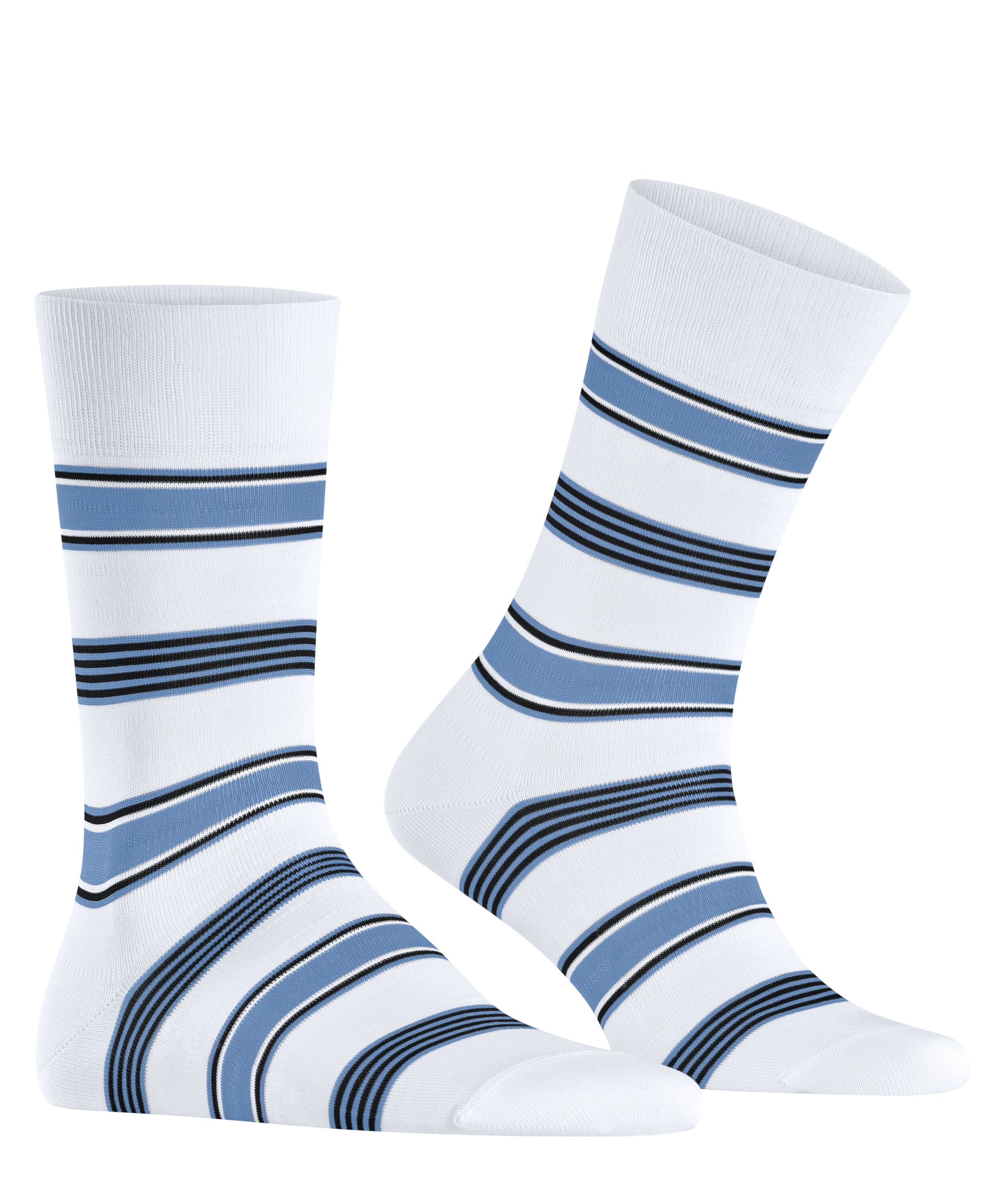 FALKE Marina Stripe herensokken, wit (white)