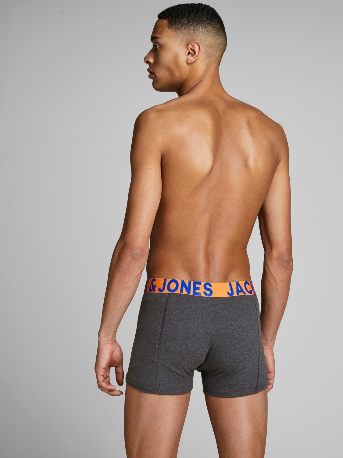 JACK & JONES Jaccrazy solid trunks (3-pack), heren boxers normale lengte, zwart en blauw