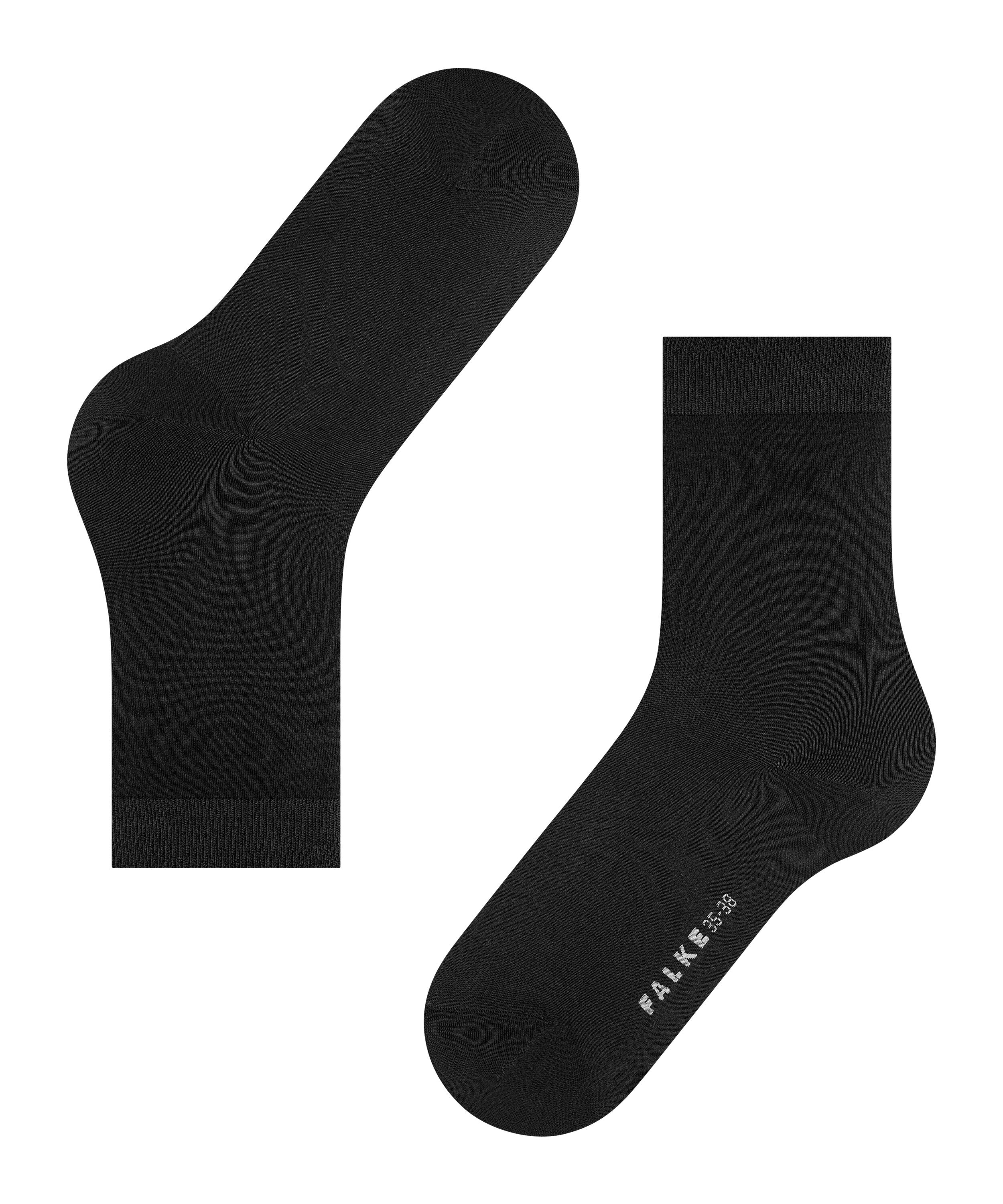 FALKE Cotton Touch damessokken, zwart (black)