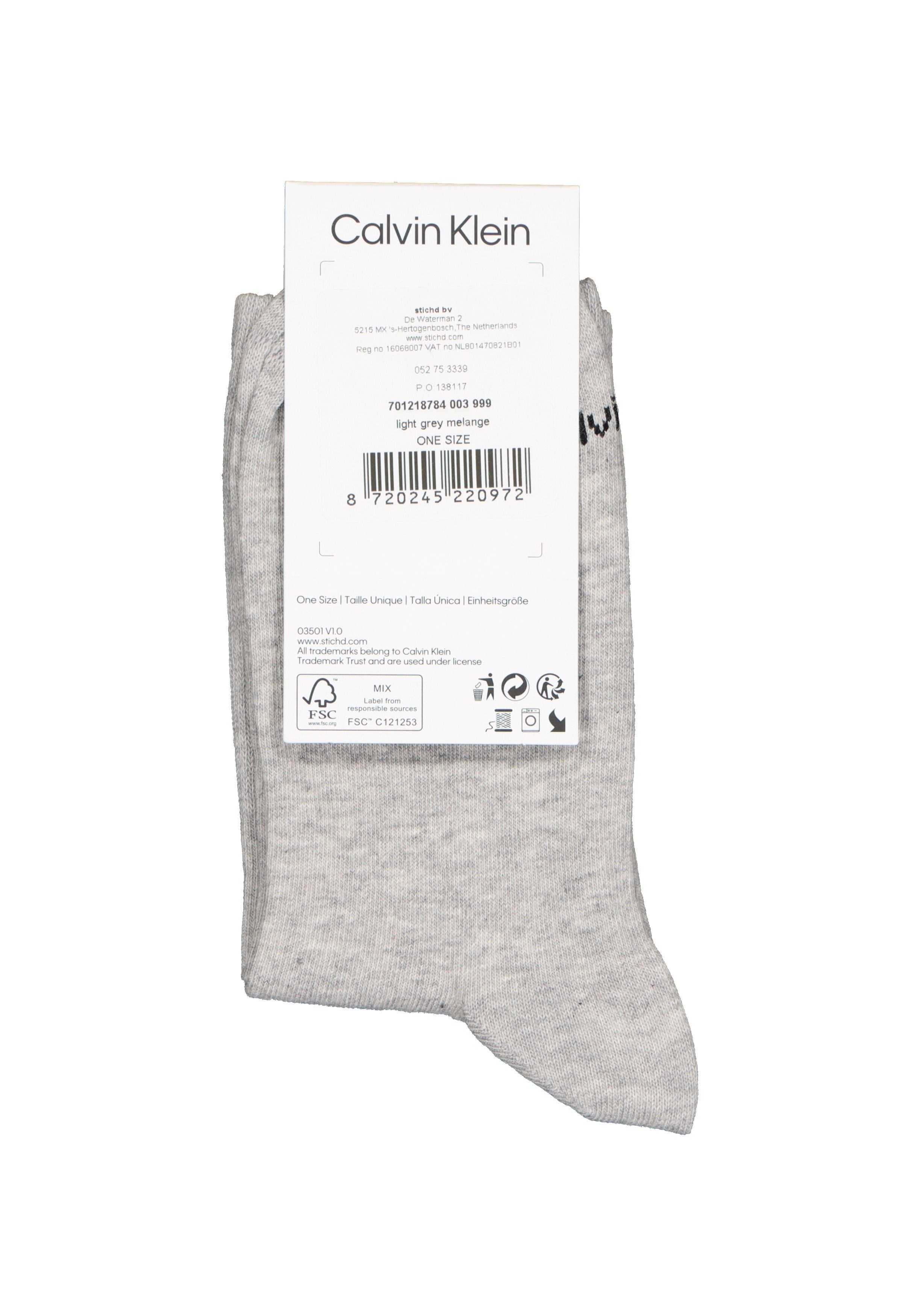 Calvin Klein damessokken Keira (1-pack), korte sokken, grijs