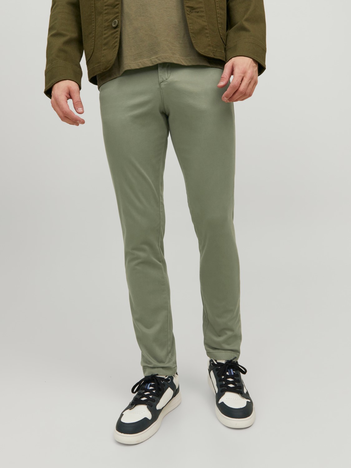 JACK & JONES Marco Bowie slim fit, heren chino, olijfgroen