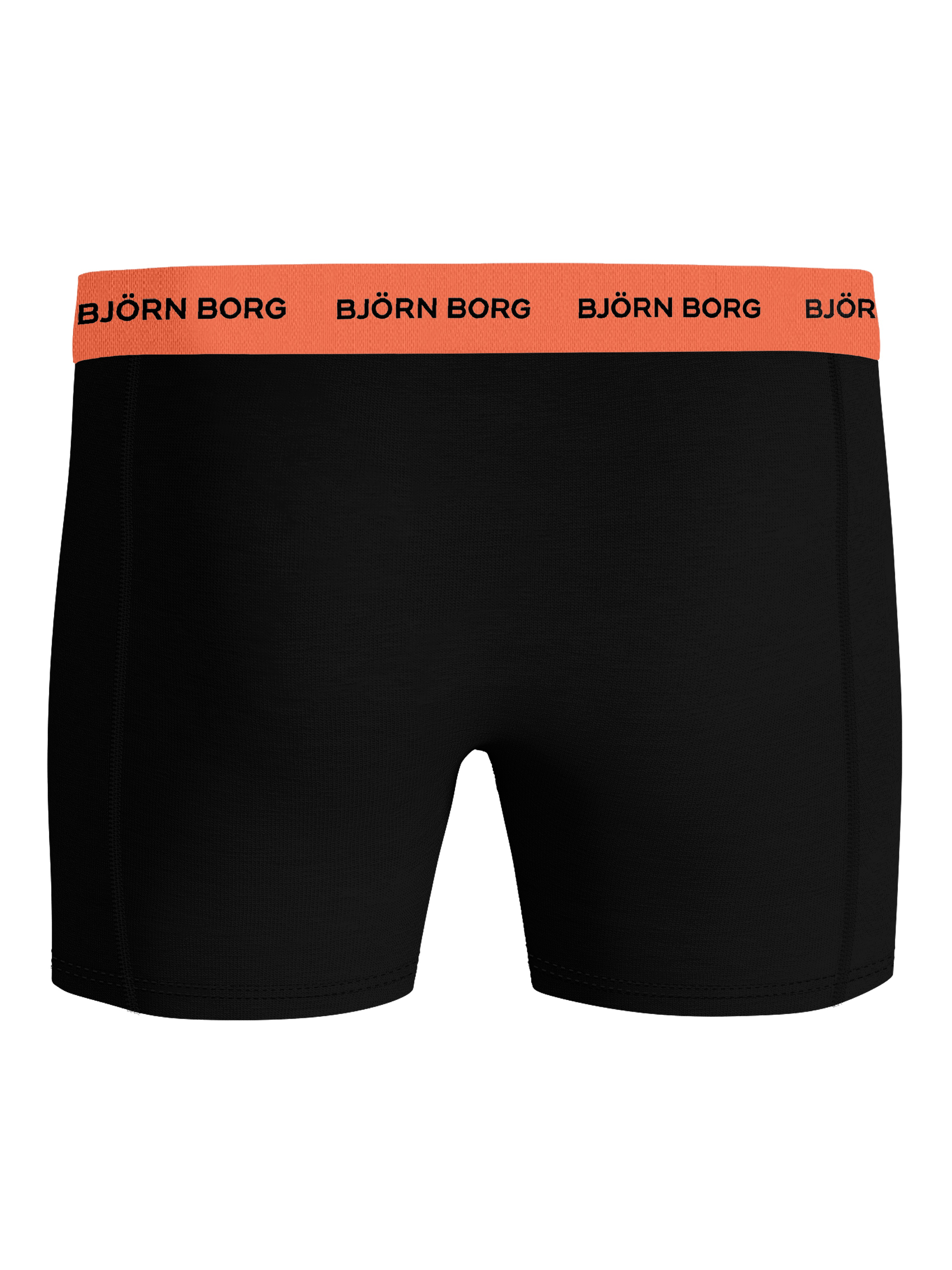 Bjorn Borg Cotton Stretch boxers, heren boxers normale lengte (12-pack), zwart met gekleurde tailleband