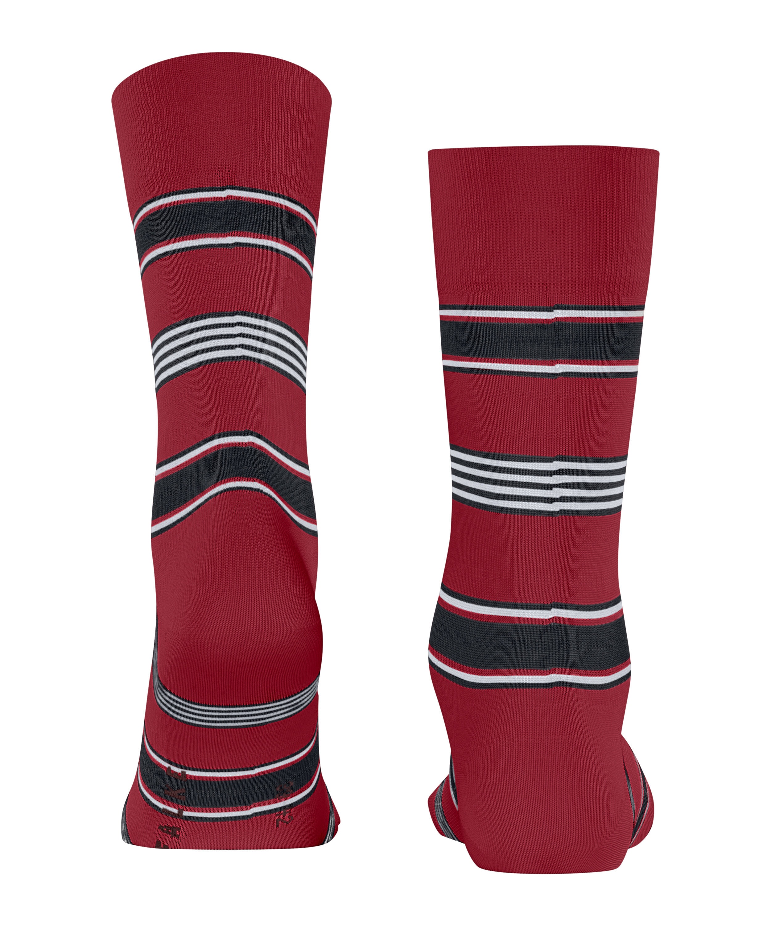 FALKE Marina Stripe herensokken, rood (scarlet)