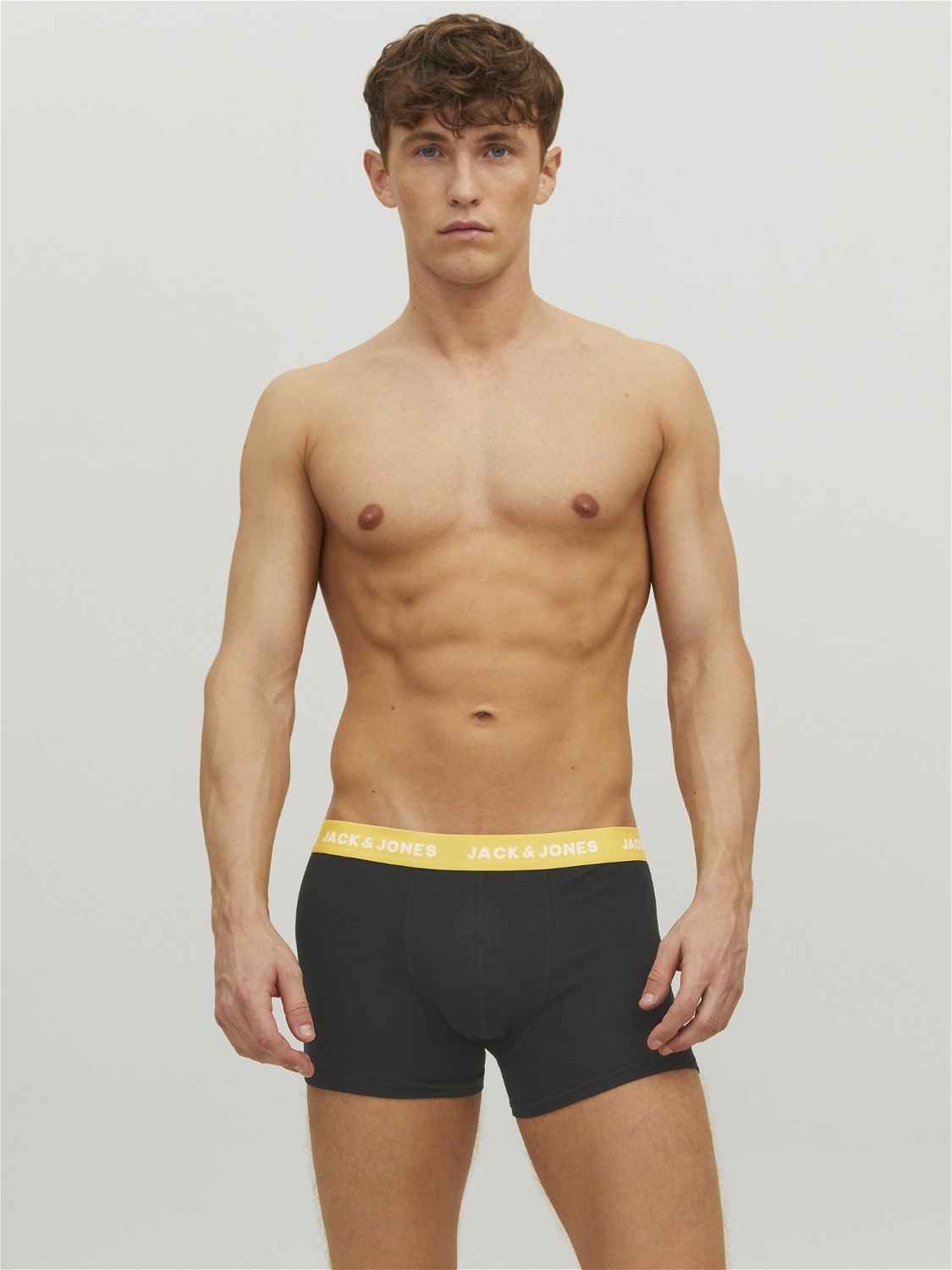 JACK & JONES Jacvito solid trunks (7-pack), heren boxers normale lengte, zwart