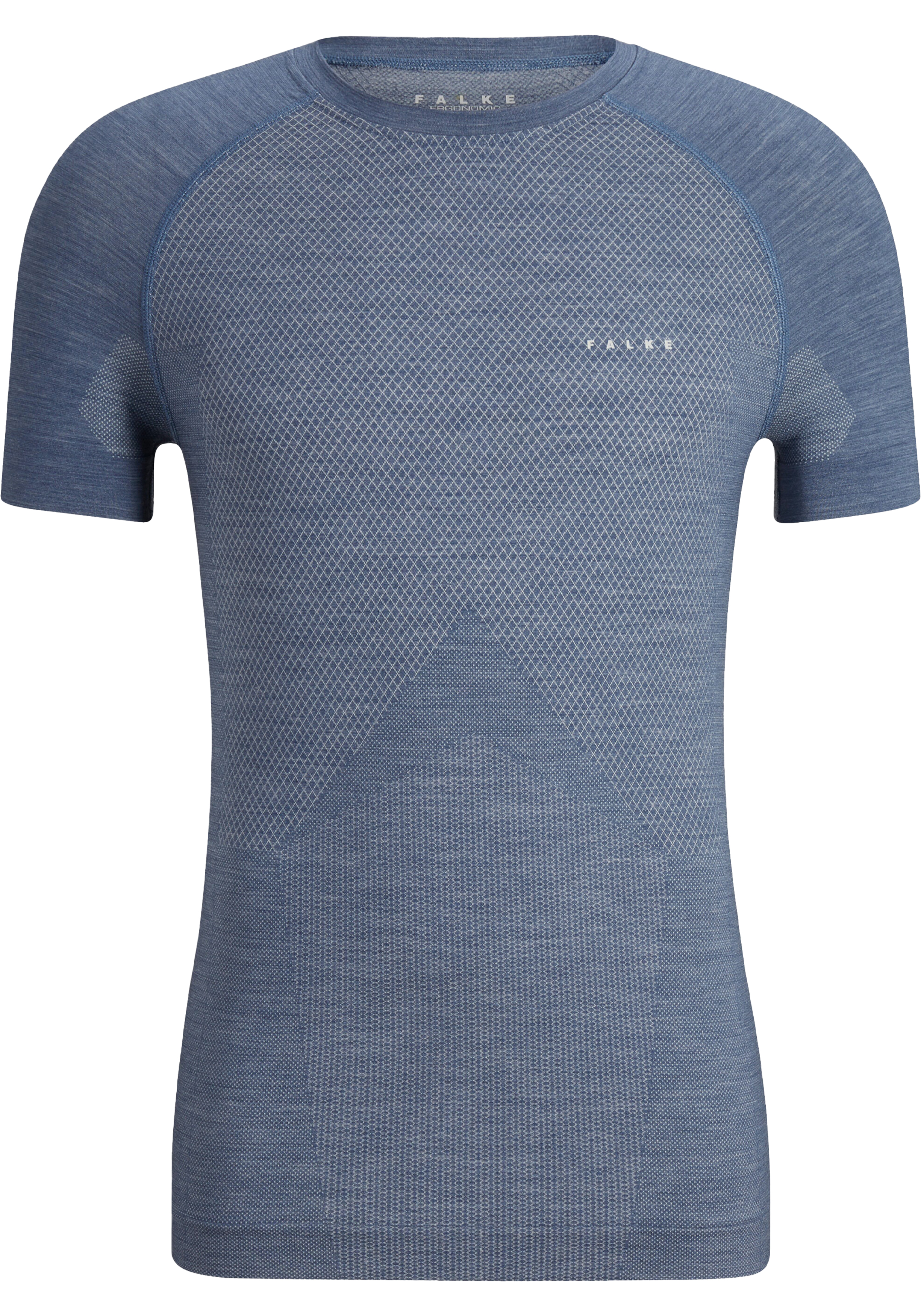 FALKE heren T-shirt Wool-Tech Light, thermoshirt, blauw (capitain)