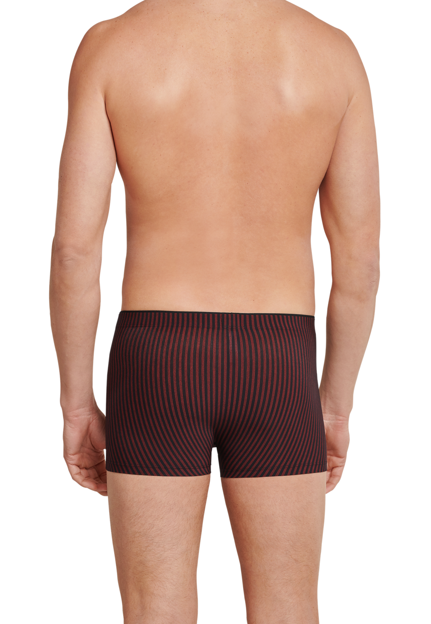 SCHIESSER Long Life Soft boxer (1-pack), heren short rood-zwart gestreept