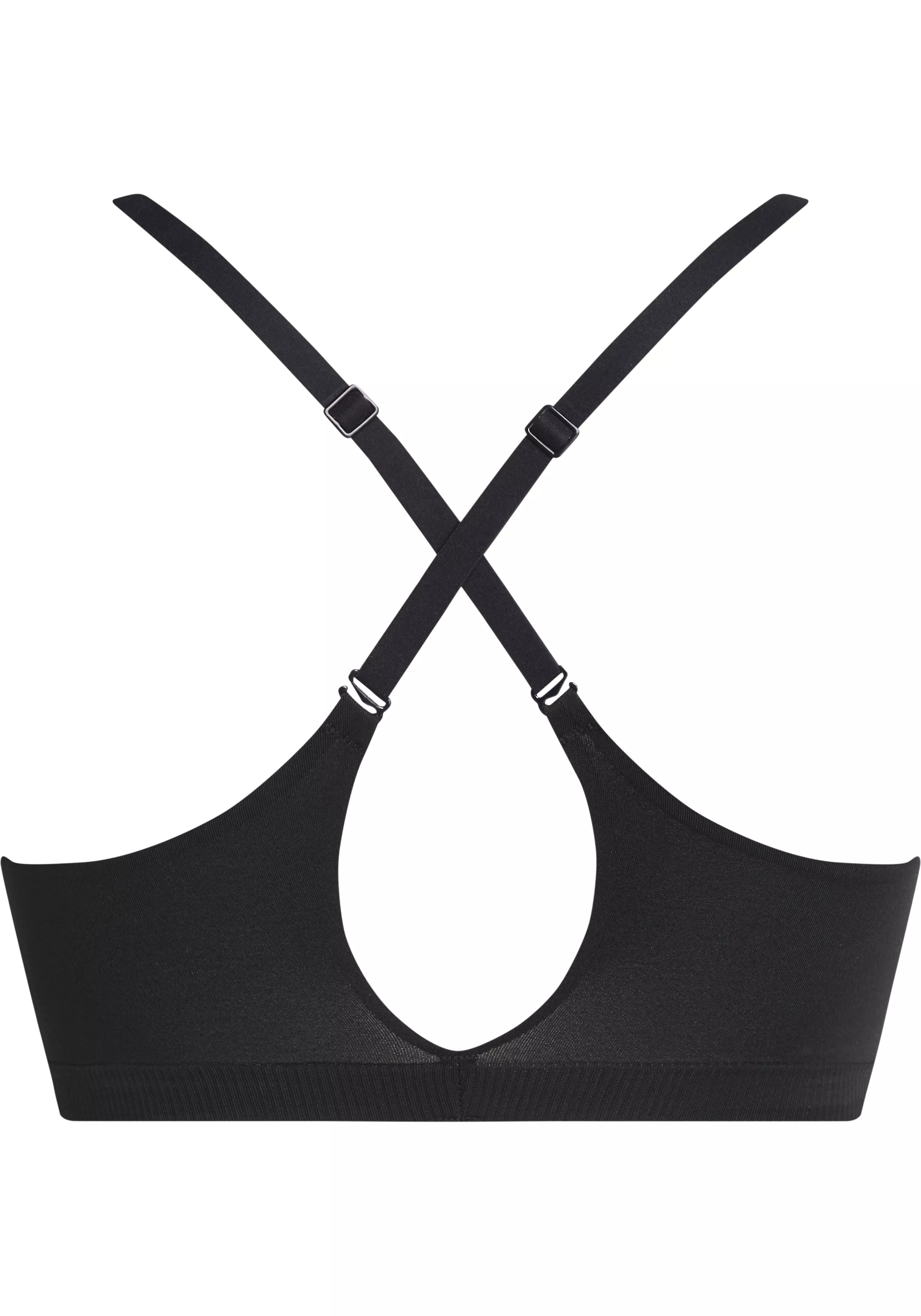 Calvin Klein dames Bonded Flex lightly lined bralette, bralette, zwart