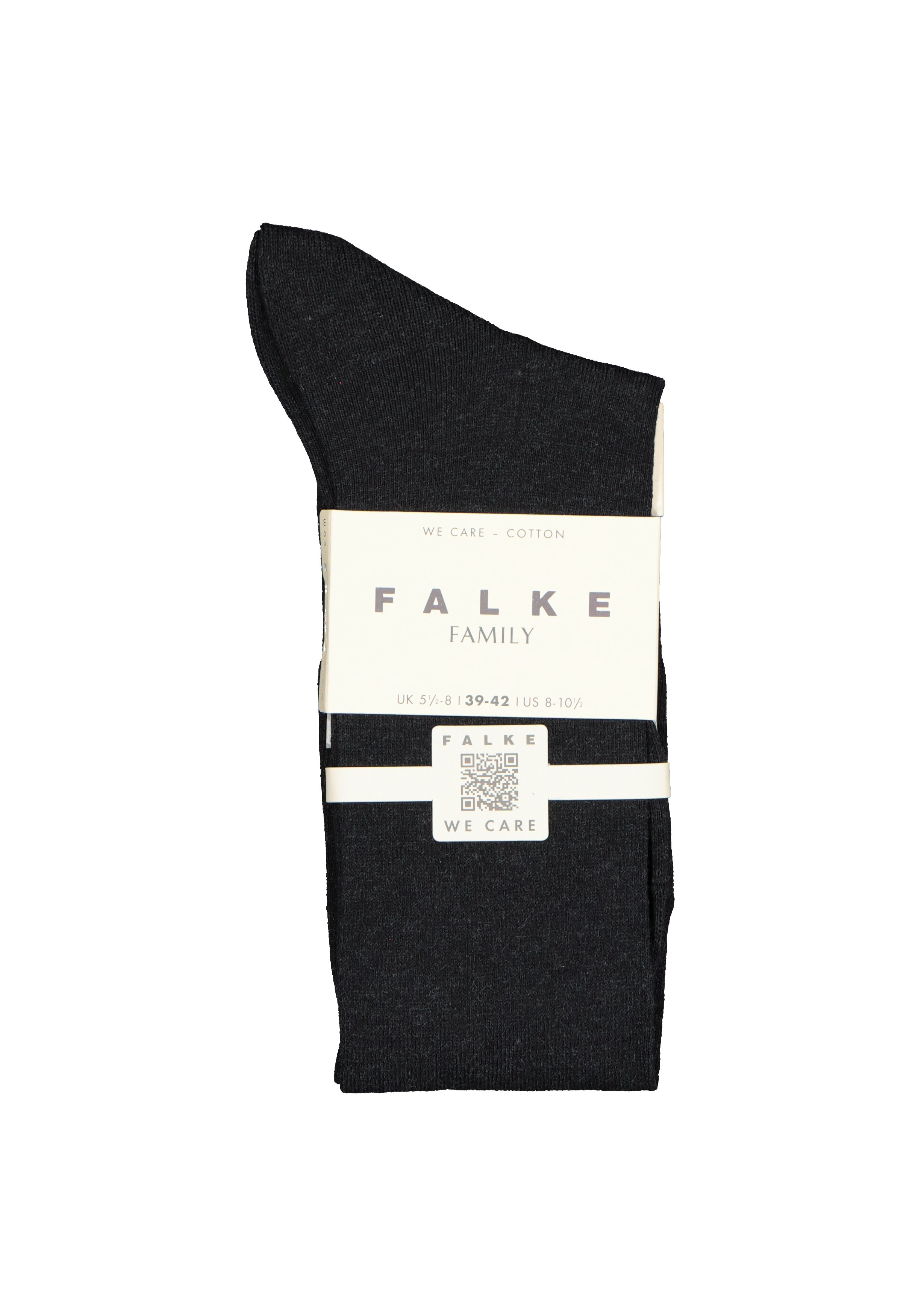 FALKE Family dames kniekousen, katoen, antraciet grijs (anthracite melange)