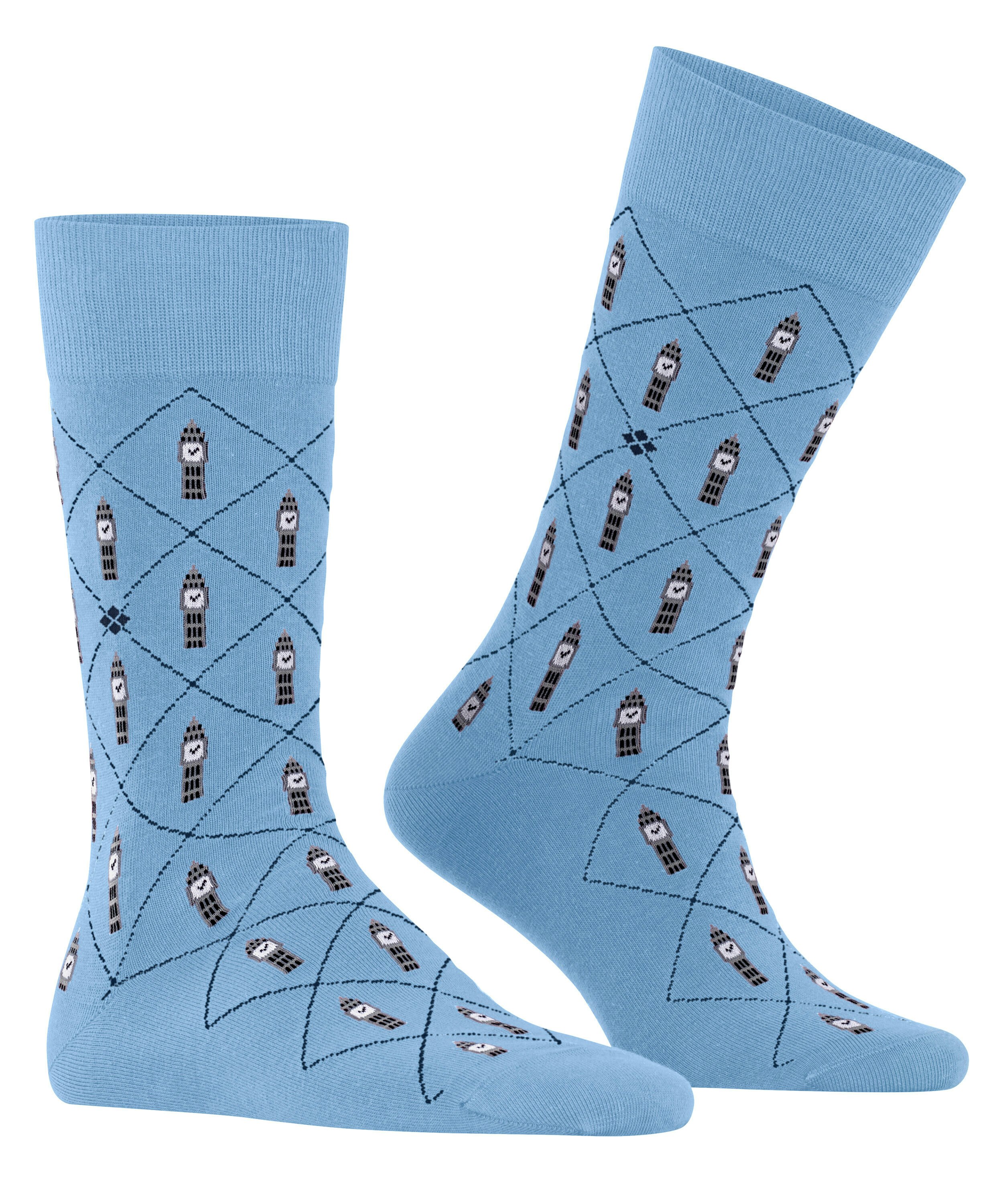 Burlington Big Ben herensokken, blauw (light blue)