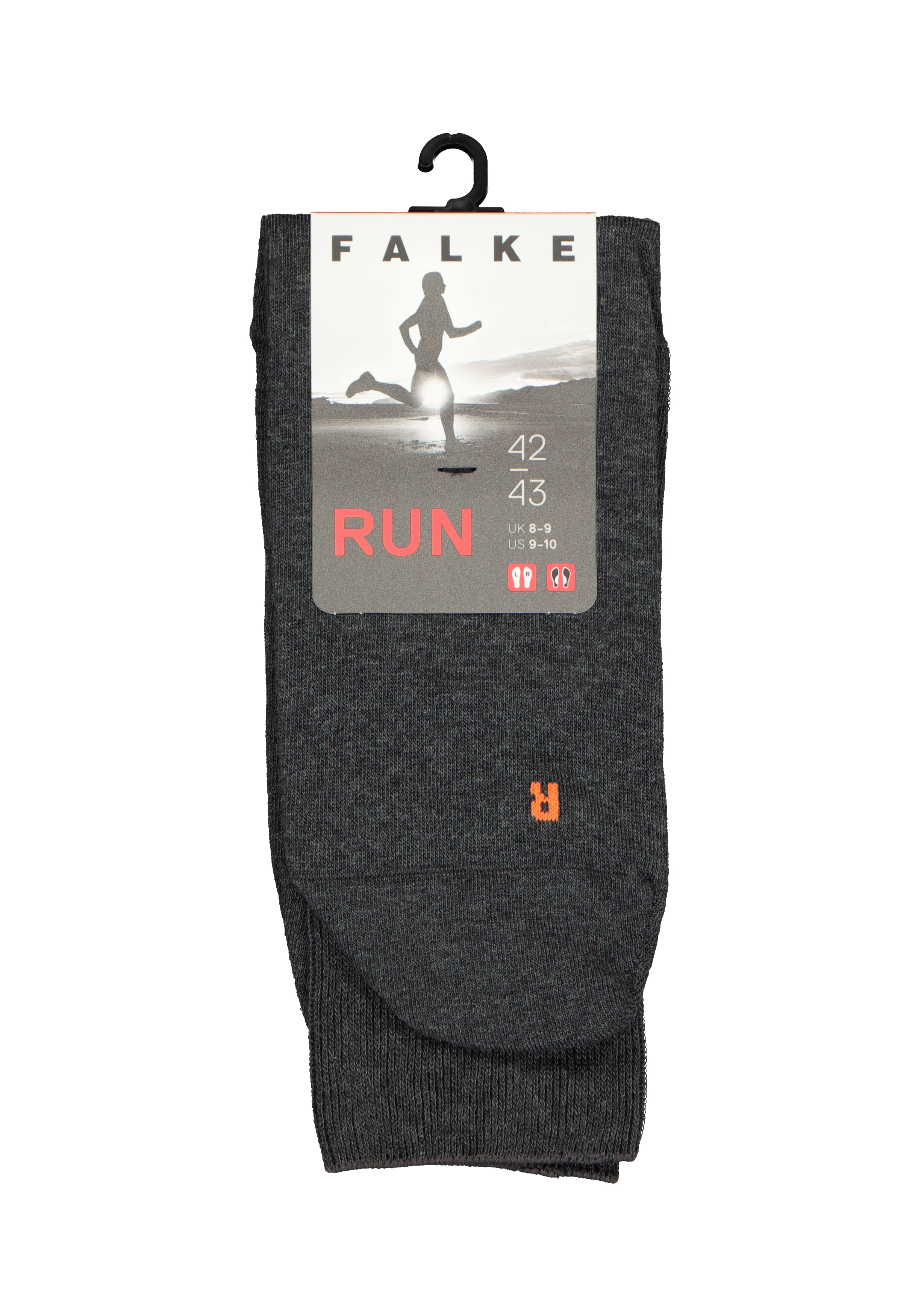 FALKE Run unisex sokken, donkergrijs (dark grey)