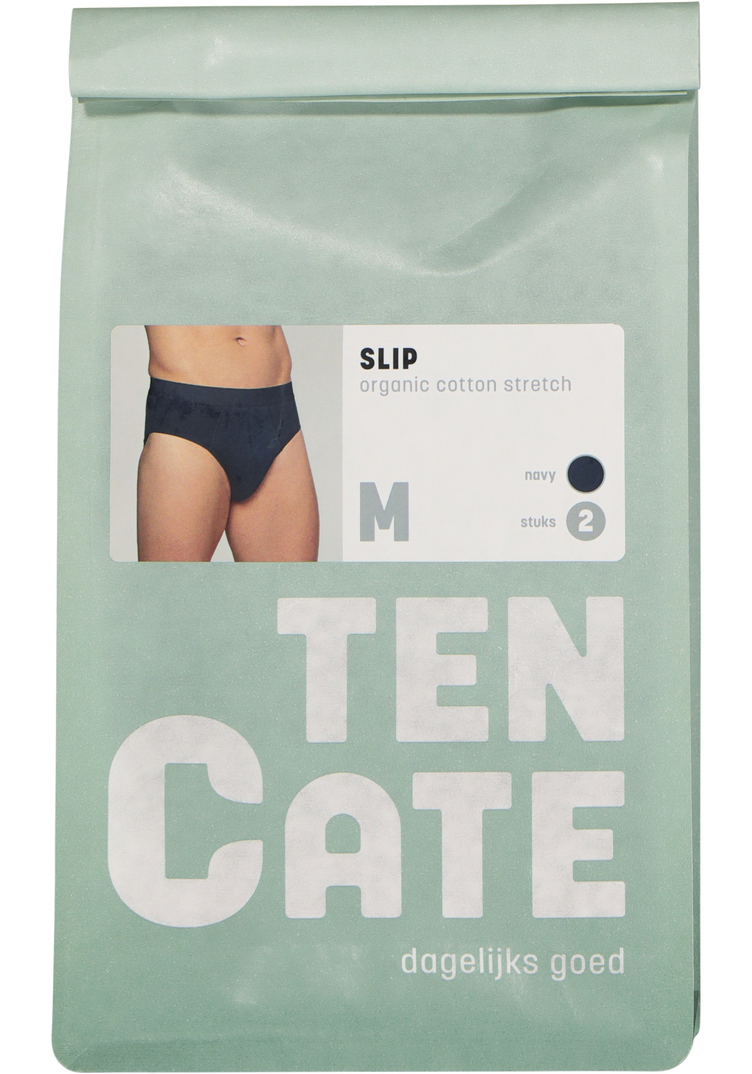 TEN CATE Basics men slip (2-pack), heren sportslips, blauw