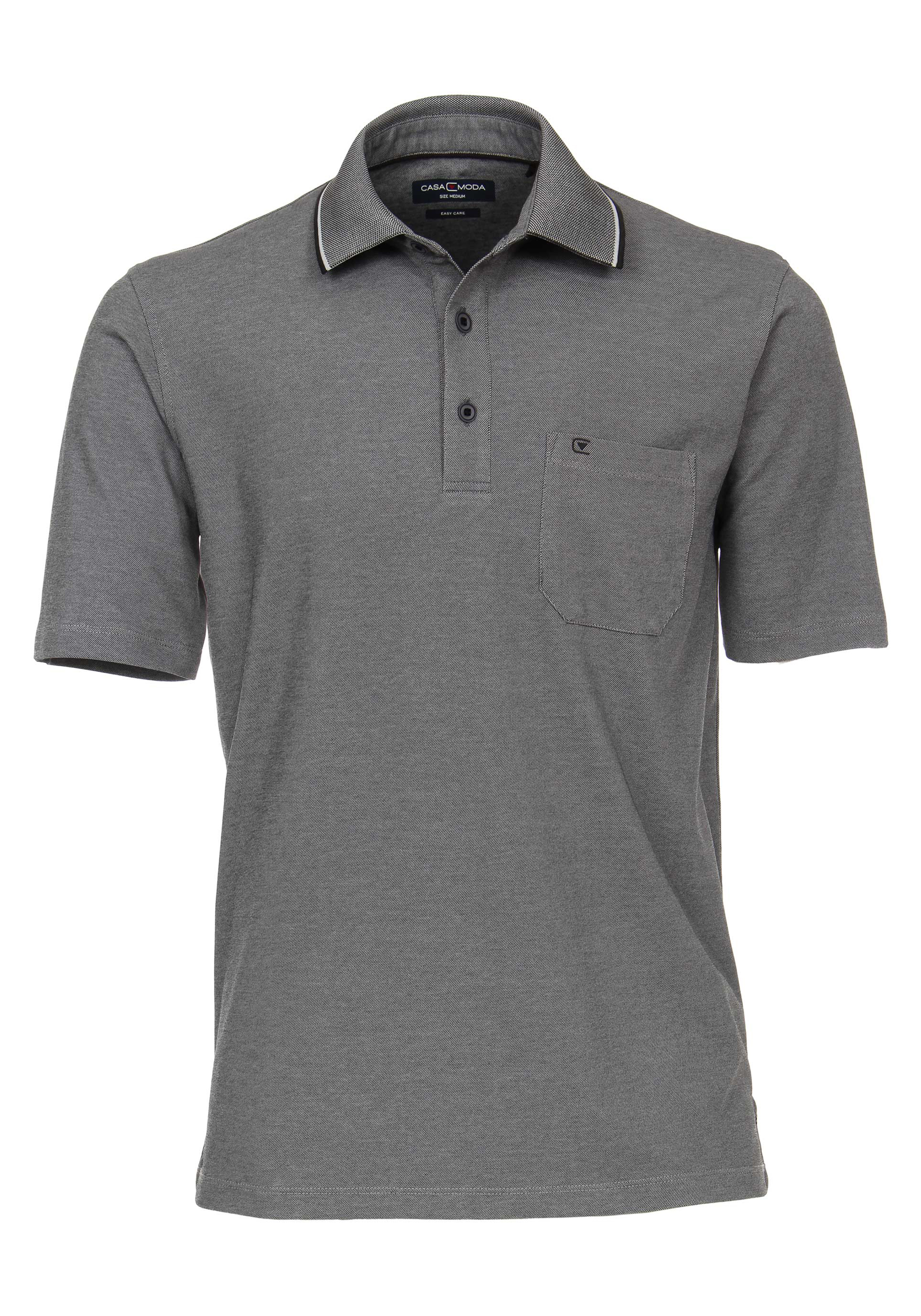 CASA MODA comfort fit poloshirt, grijs melange  