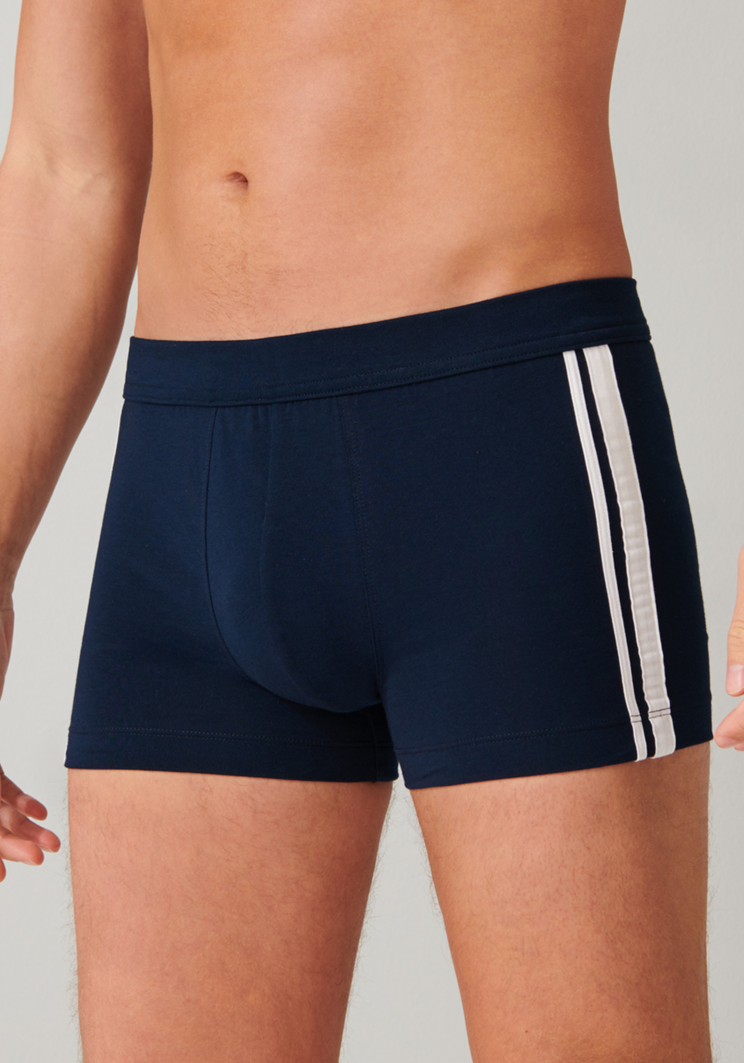 SCHIESSER 95/5 Stretch shorts (3-pack), zwart, blauw en grijs