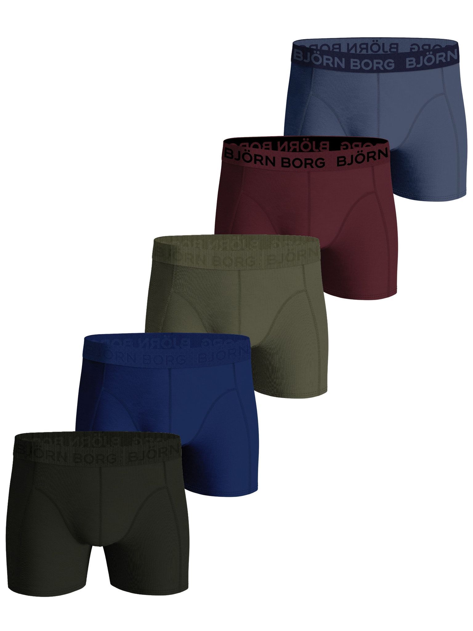 Bjorn Borg Cotton Stretch boxers, heren boxers normale lengte (5-pack), multicolor