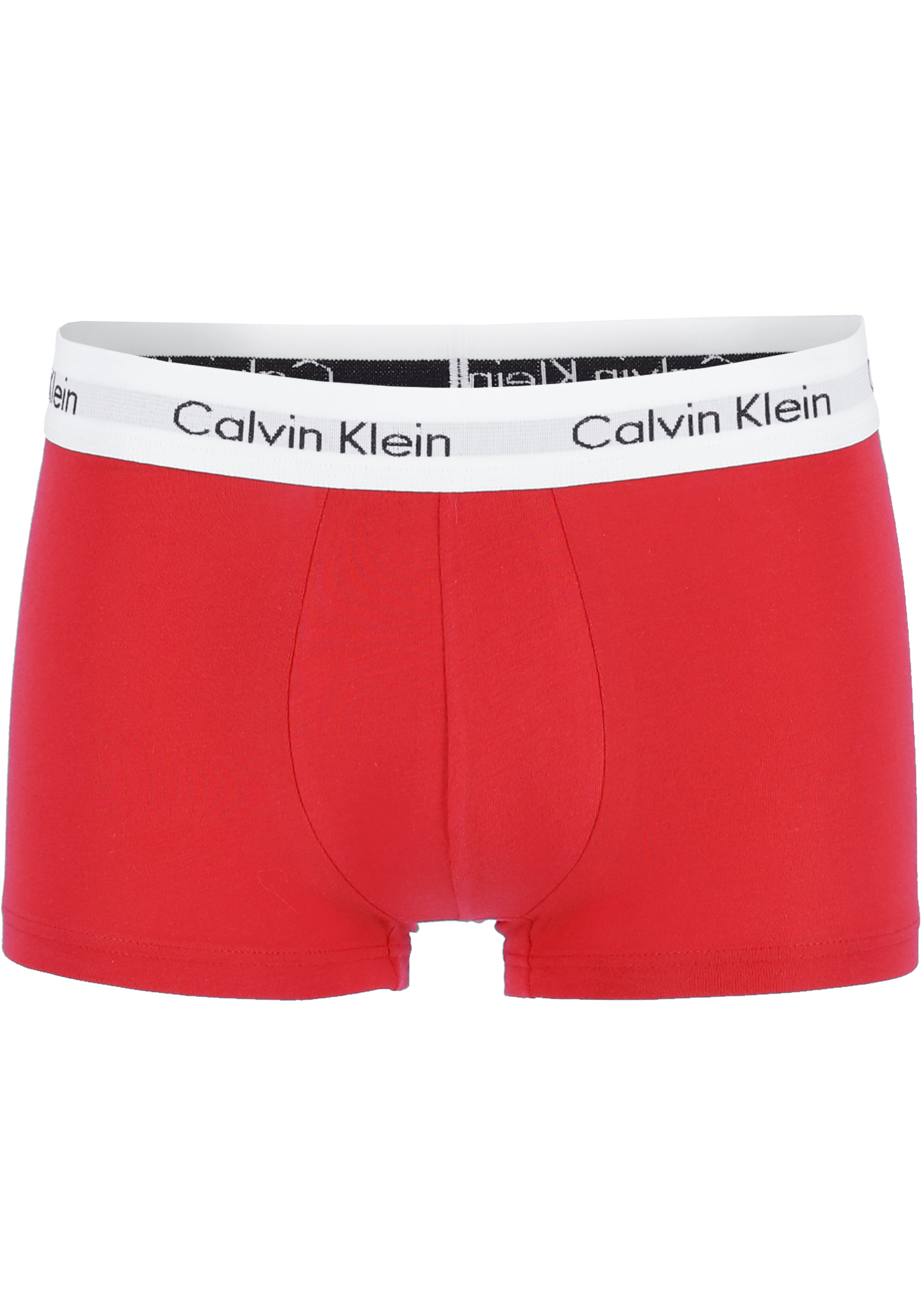 Calvin Klein low rise trunks (3-pack), lage heren boxers kort, rood, wit en blauw