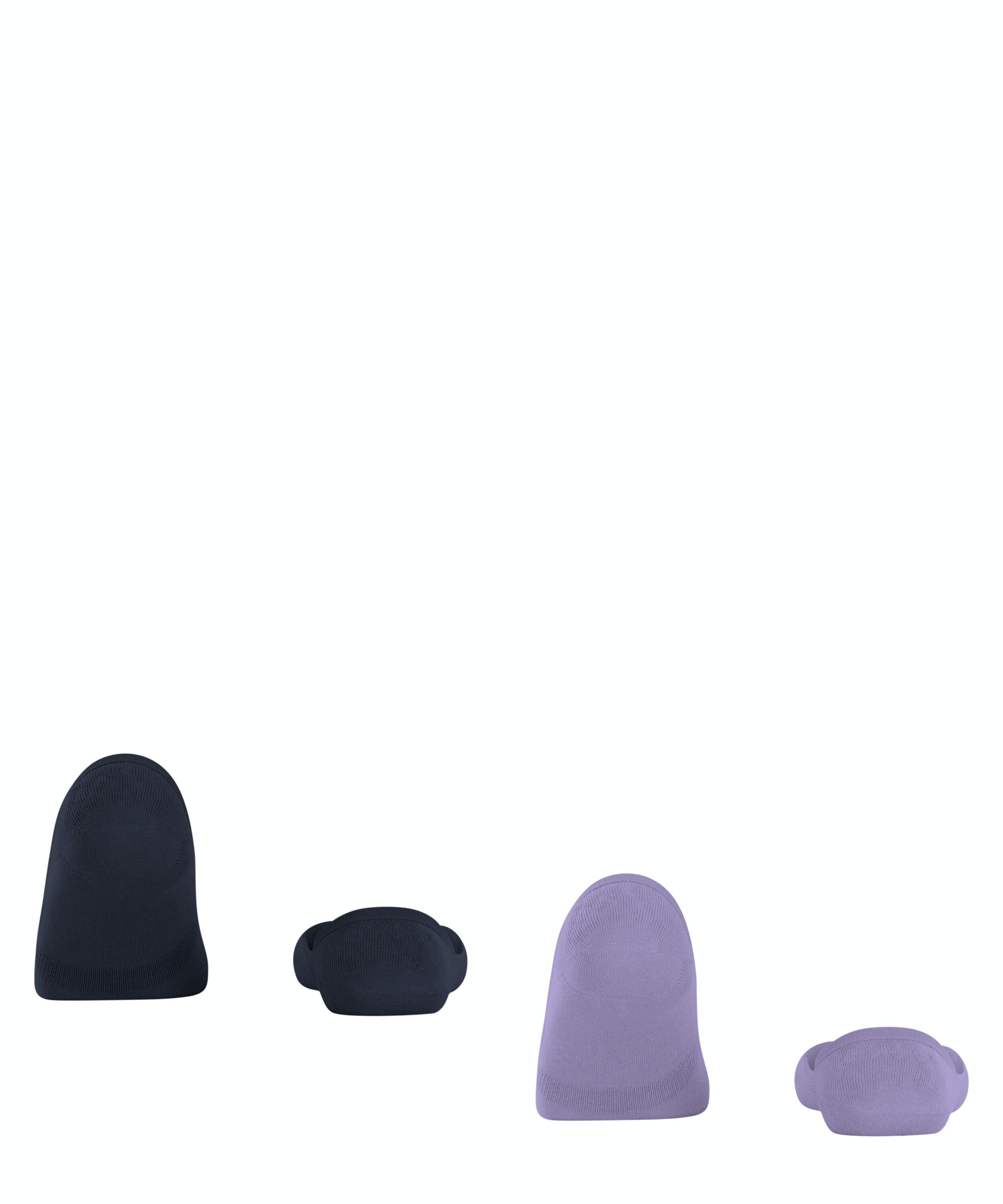 Burlington Everyday 2-Pack dames invisible sokken, paars (light lilac)