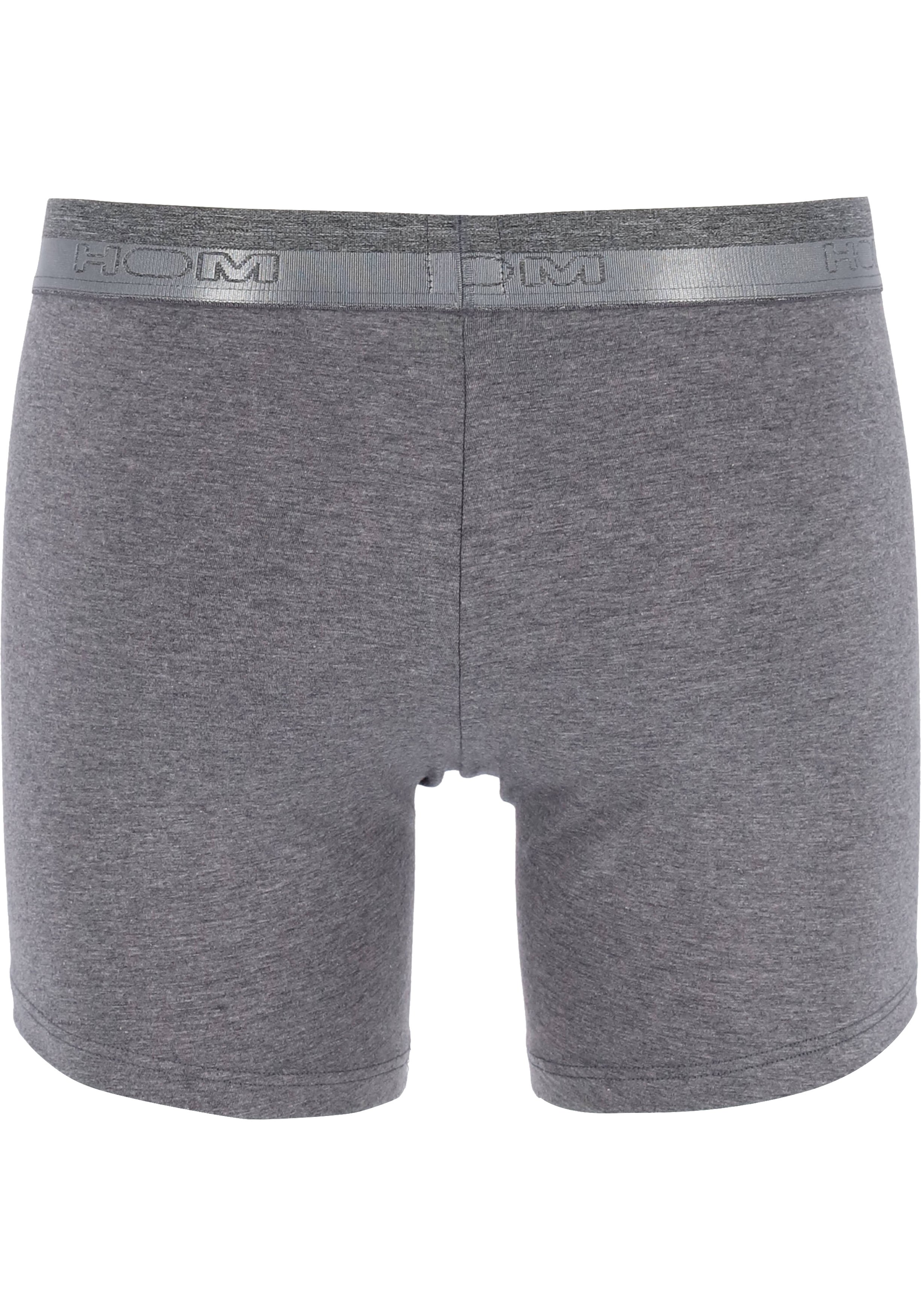 HOM HO1 long boxer briefs (1-pack), heren boxer lang met horizontale gulp, antraciet