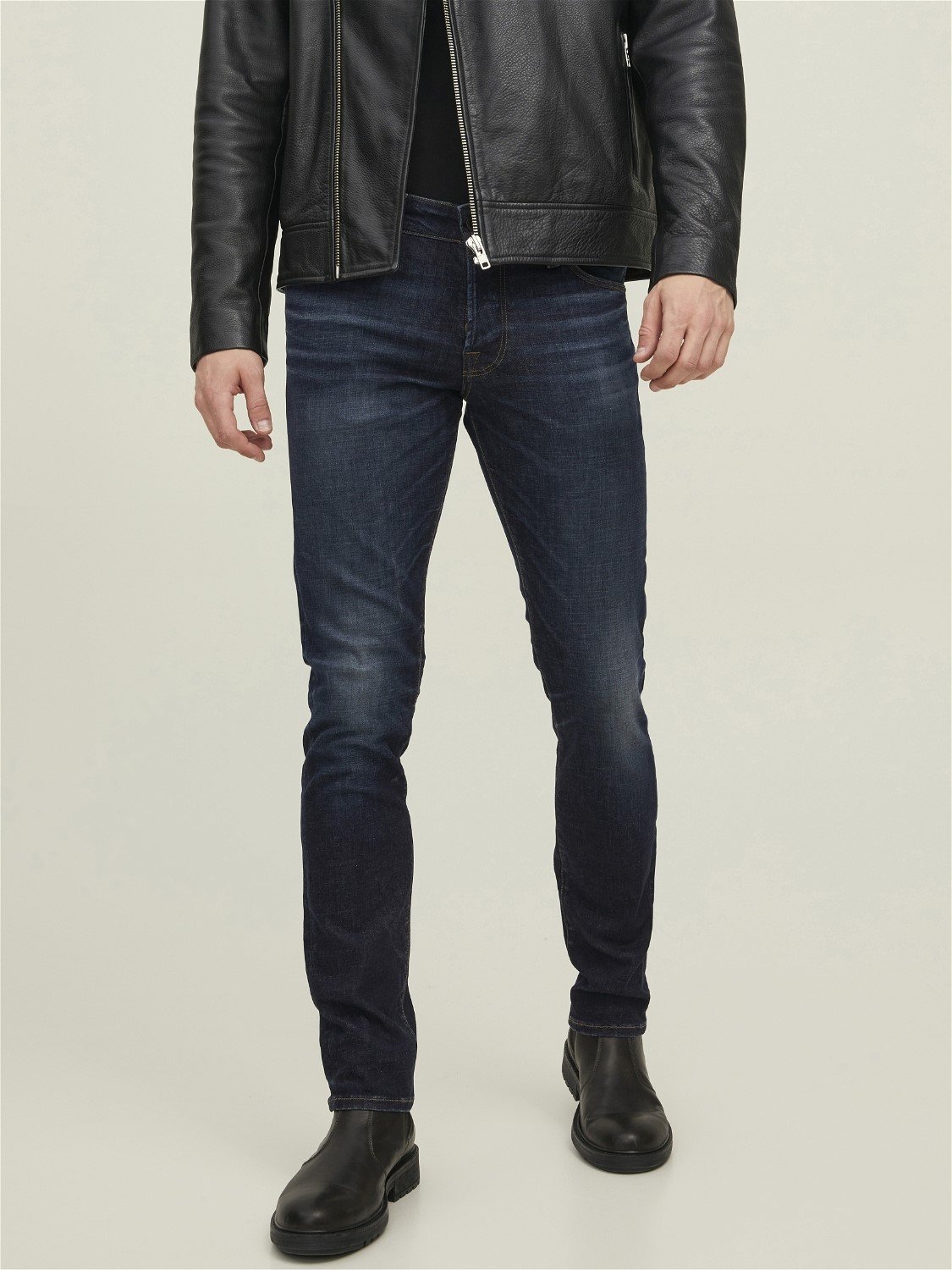 JACK & JONES Glenn Icon loose fit, heren jeans, denimblauw