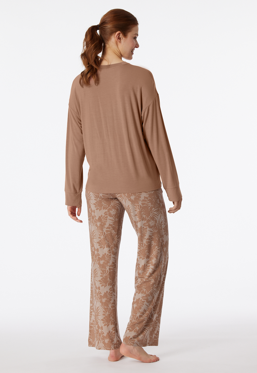 SCHIESSER selected! premium inspiration pyjamaset, dames pyjama van lange klei